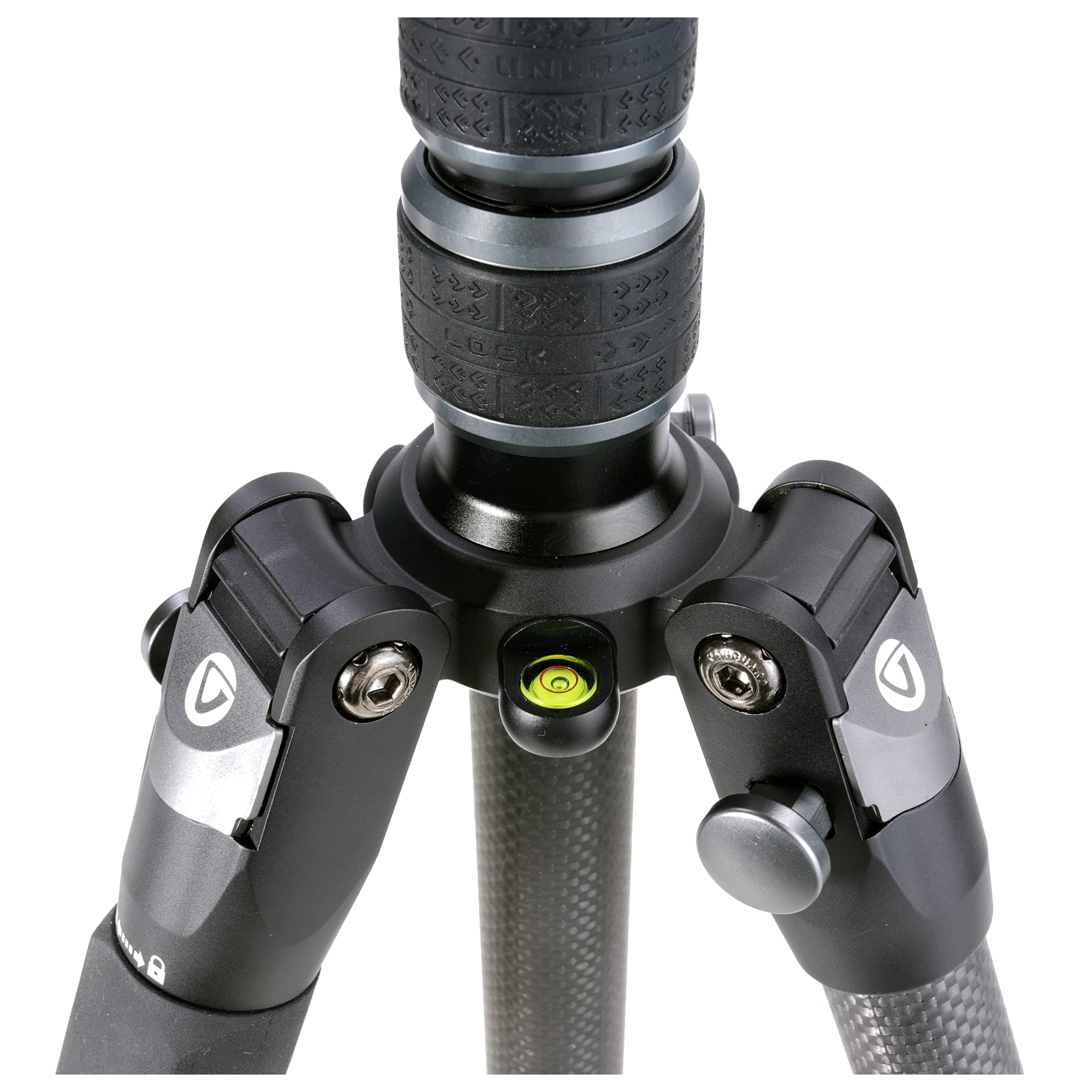 Vanguard VEO3T265HCBP Carbon Fiber Travel Tripod with Ball Head - Lightweight & Compact for Photography, Vlogging & Travel - Removable Pan Handle & Quick Shoe with Built-in Smartphone Mount