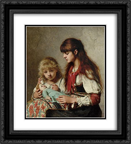 20x22 Black Ornate Frame with Double Matted Museum Art Print by Alexei Alexeivich Harlamoff - Perfect for Living Room, Bedroom & Office Decor