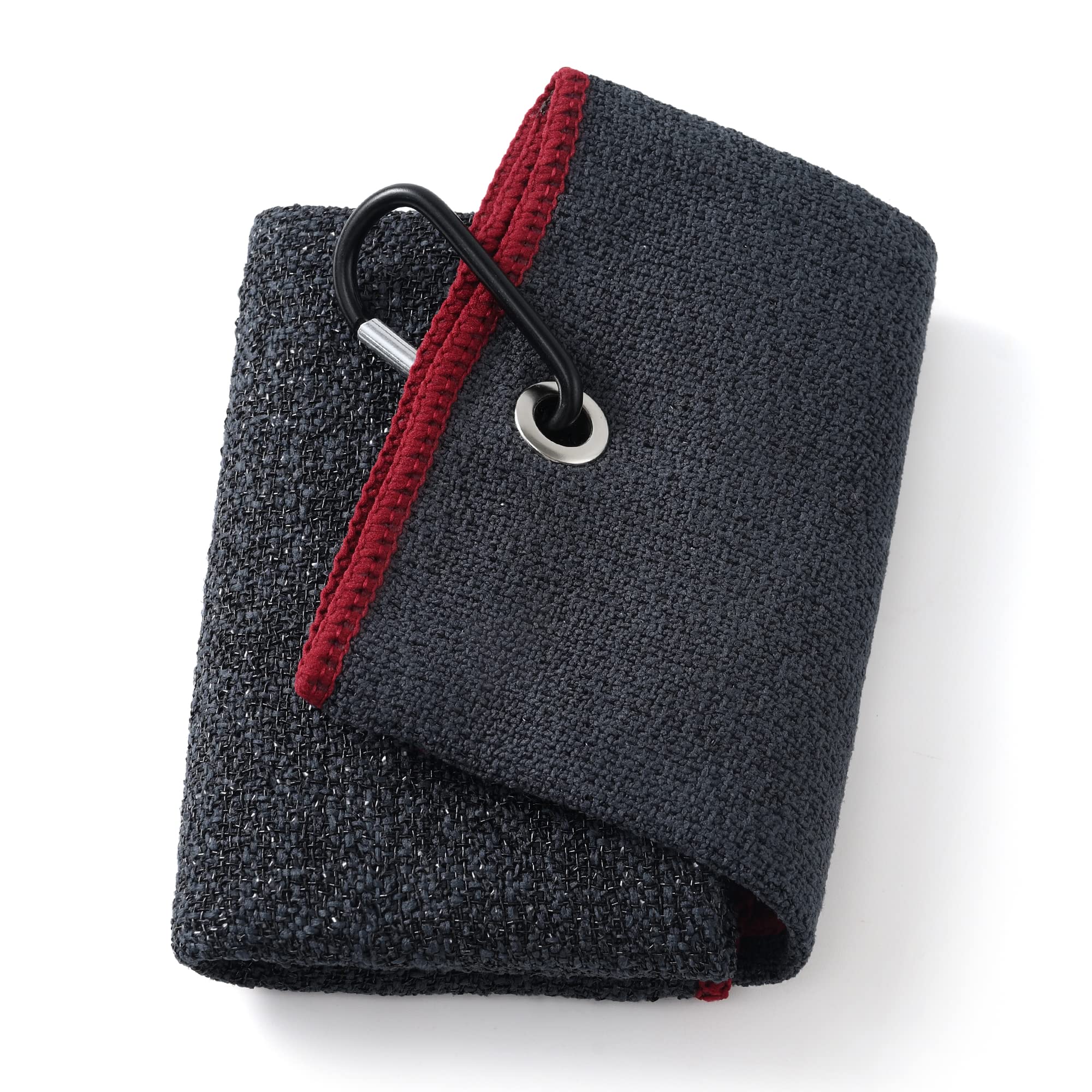 Tri-fold Golf Towel with Brush - Dual-Sided for Club & Ball Cleaning | High Absorbency | Perfect for Golf Course & Practice