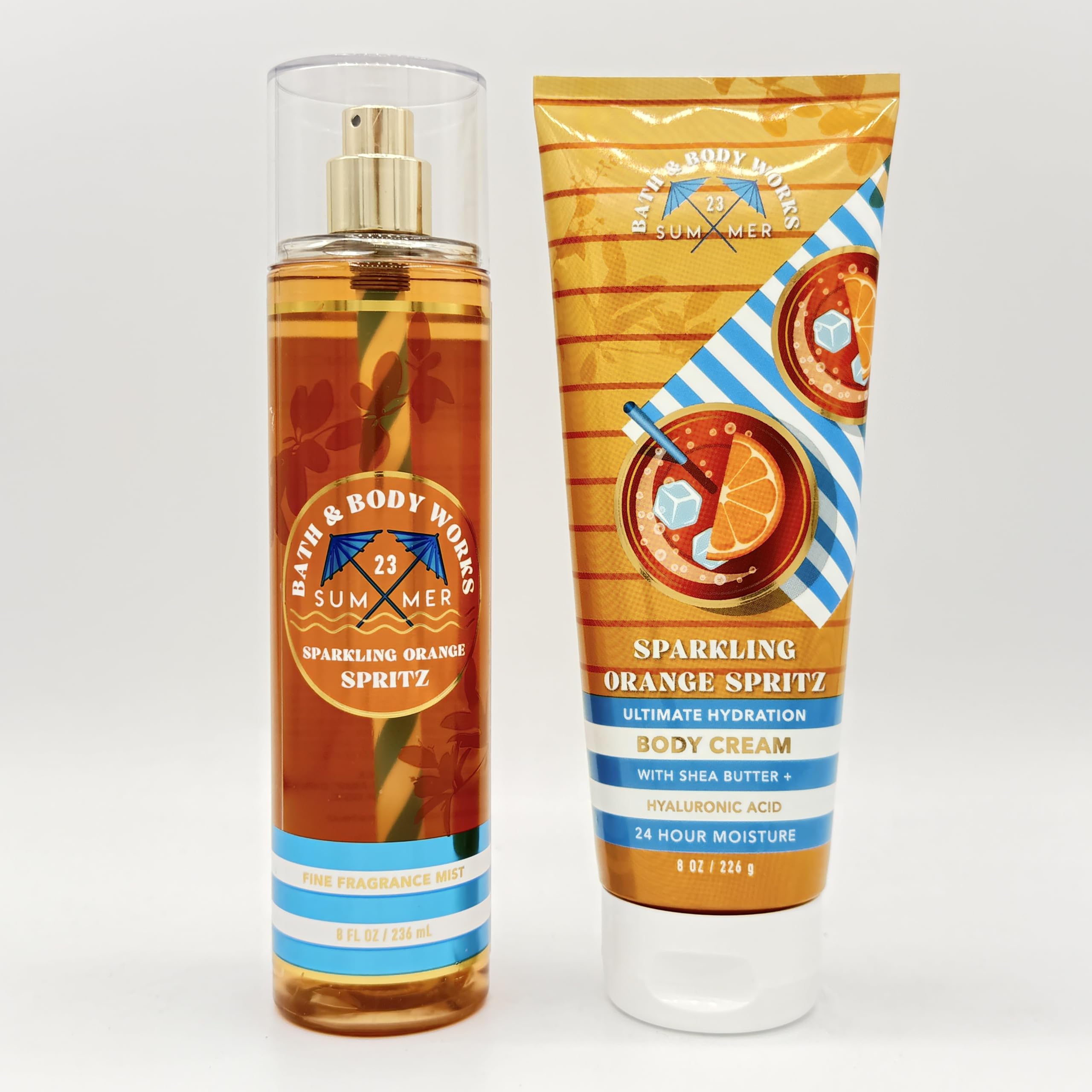 Sparkling Orange Spritz Bath & Body Gift Set - 2-Piece Bundle with Fine Fragrance Mist & Hydrating Body Cream | Perfect for Self-Care, Gifts & Relaxing Bath Time