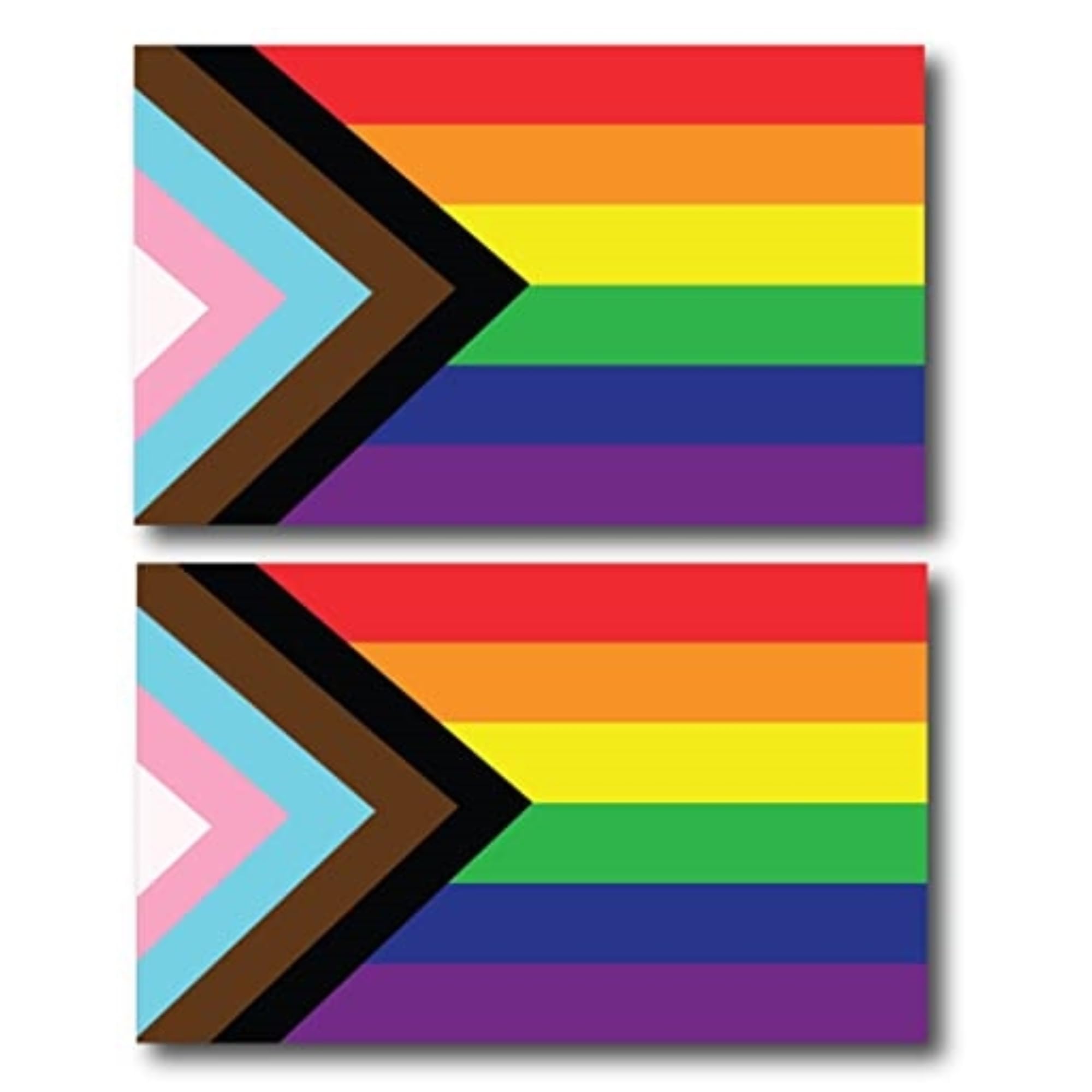 3x5 Inch Heavy Duty LGBTQ Pride Flag Car Magnet Decal - 2 Pack, Durable Automotive Magnet for Truck, SUV & Vehicle - Show Support for Gay Pride & Rainbow Flag - Perfect for Pride Month, Parades & LGBTQ Ally Visibility