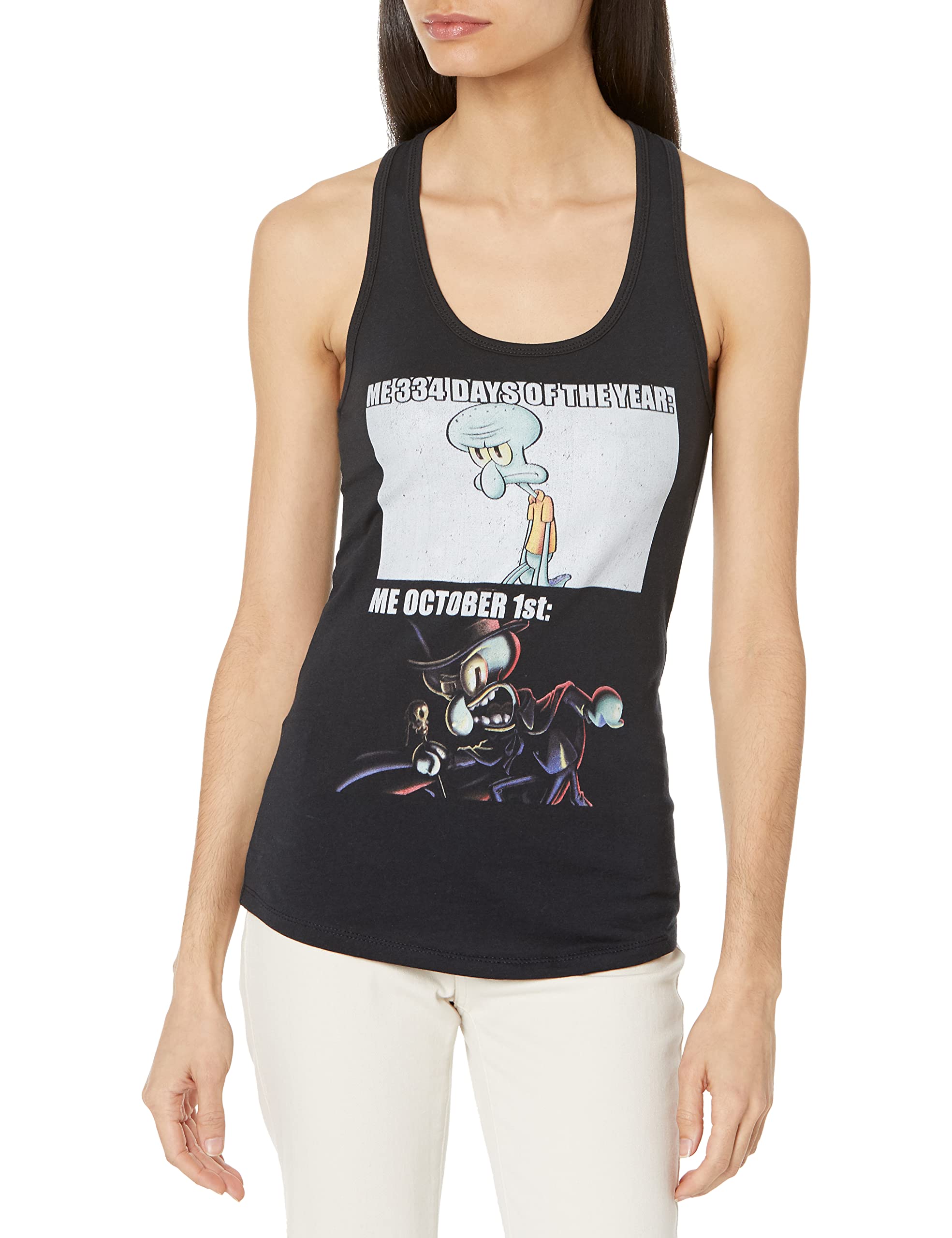 SpongeBob SquarePants Women's Racerback Tank Top - Nickelodeon Cartoon Graphic Tee for Summer, Beach & Casual Wear | Salty Spitoon Design