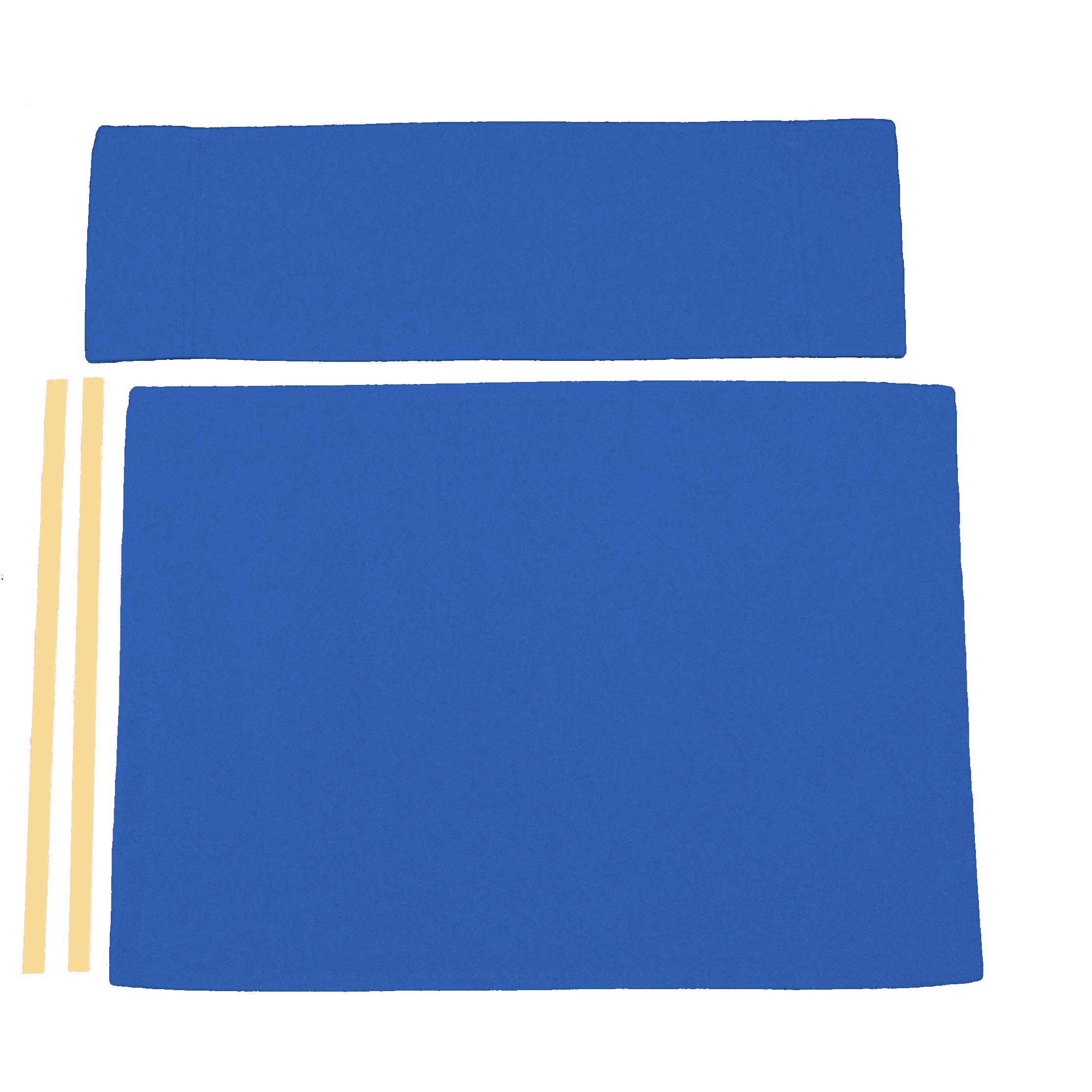 Sunbrella Directors Chair Replacement Cover - Flat Stick Style in Mediterranean Blue - Perfect for Outdoor Patio, Beach, and Poolside Relaxation