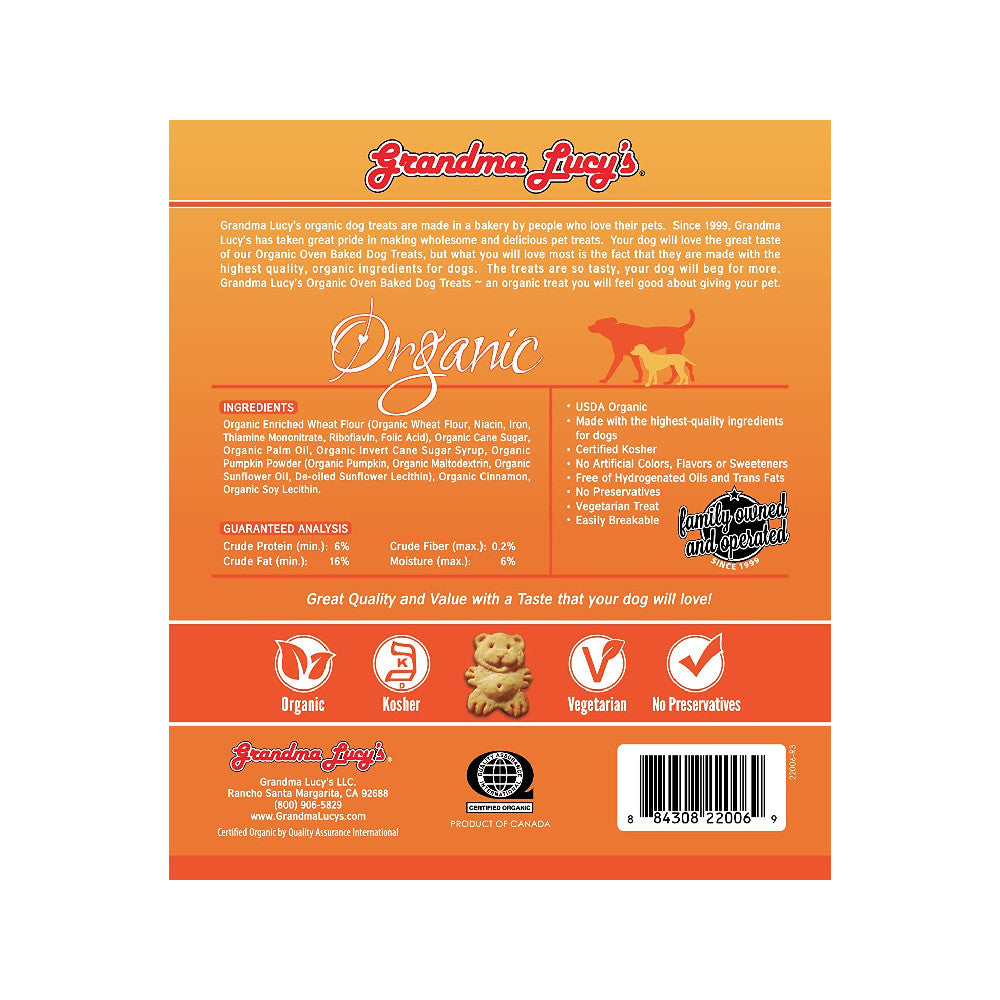Organic Oven-Baked Pumpkin Dog Treats - All-Natural, Grain-Free Dog Biscuits for Training & Digestive Health - Perfect for Small, Medium & Large Breeds