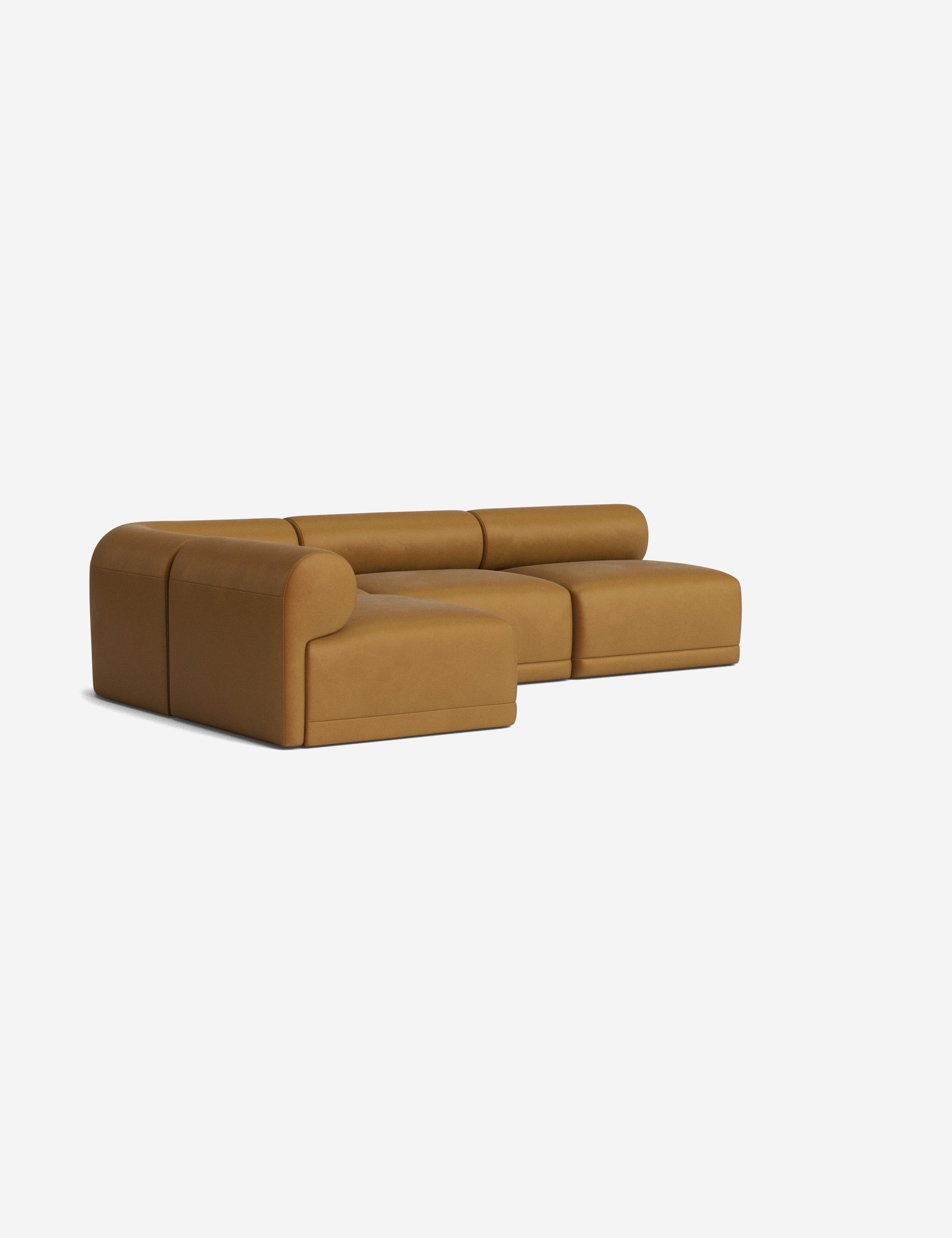 Modern Carson Sectional Sofa - Comfortable L-Shaped Couch for Living Room, Family Room & Home Theater - Soft Fabric Upholstery with Reversible Chaise