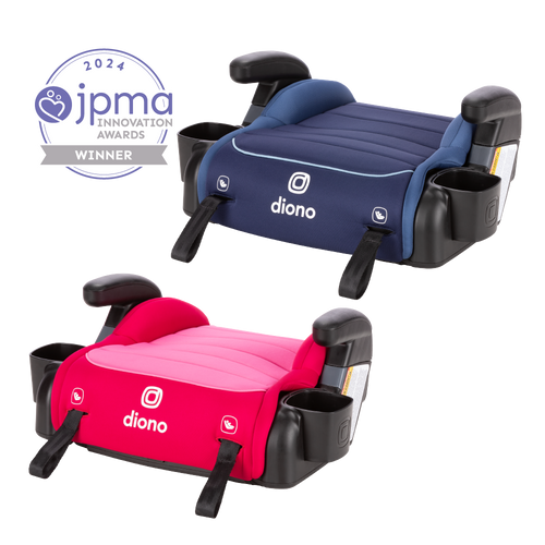Diono Connect3 RXT Backless Booster Car Seat with LATCH System - 2 Pack for Kids Travel Safety | Perfect for School Drop-offs, Road Trips & Everyday Commuting