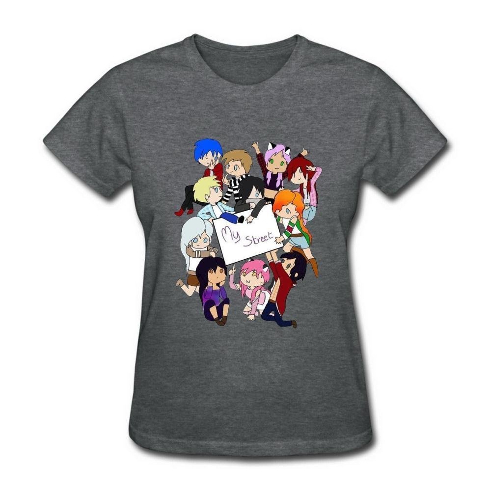 AICH Women's Aphmau Gaming T-Shirt - Deep Heather Color, Size S - Perfect for Casual Wear, Gaming Events & Cosplay