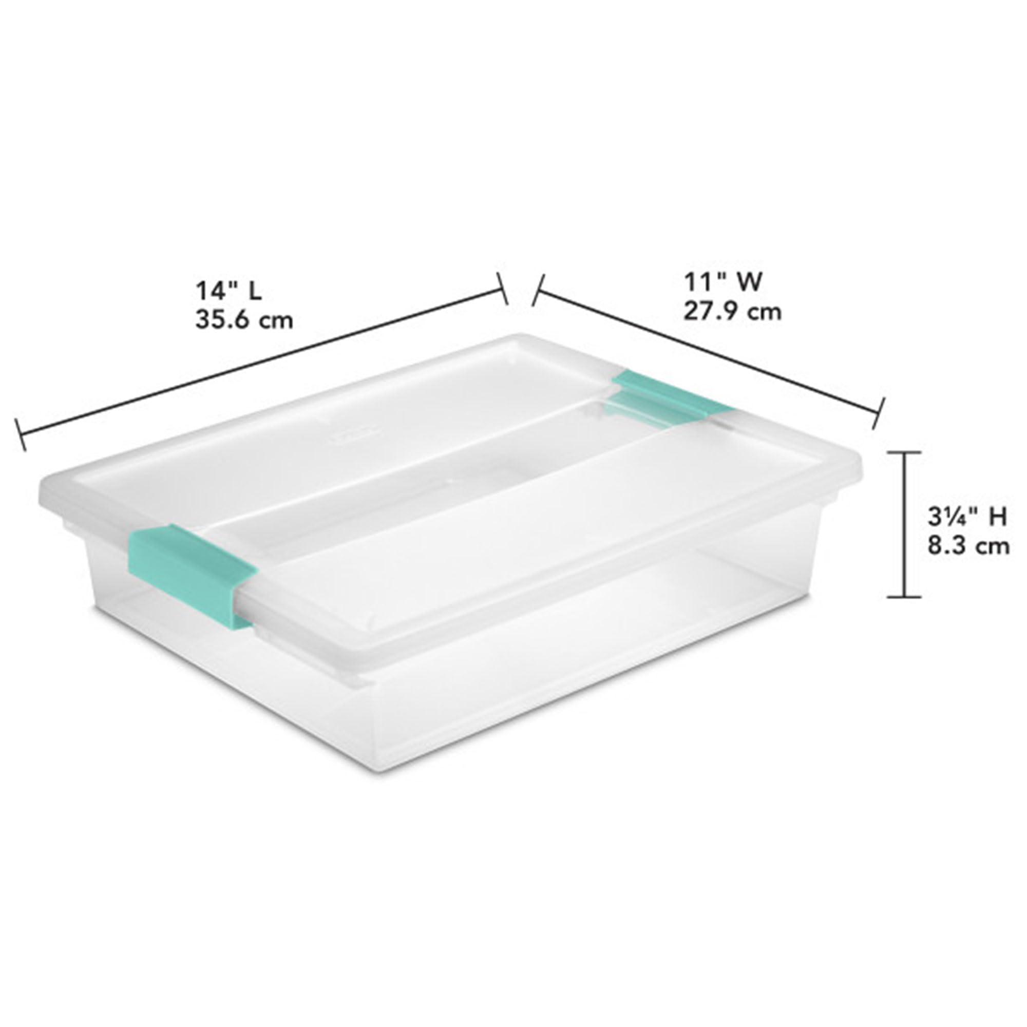 Sterilite 24-Pack Clear Plastic Storage Boxes with Secure Lids - Perfect for Organizing Crafts, Office Supplies & Home Organization - Stackable & Durable for Closet, Garage & Classroom Use