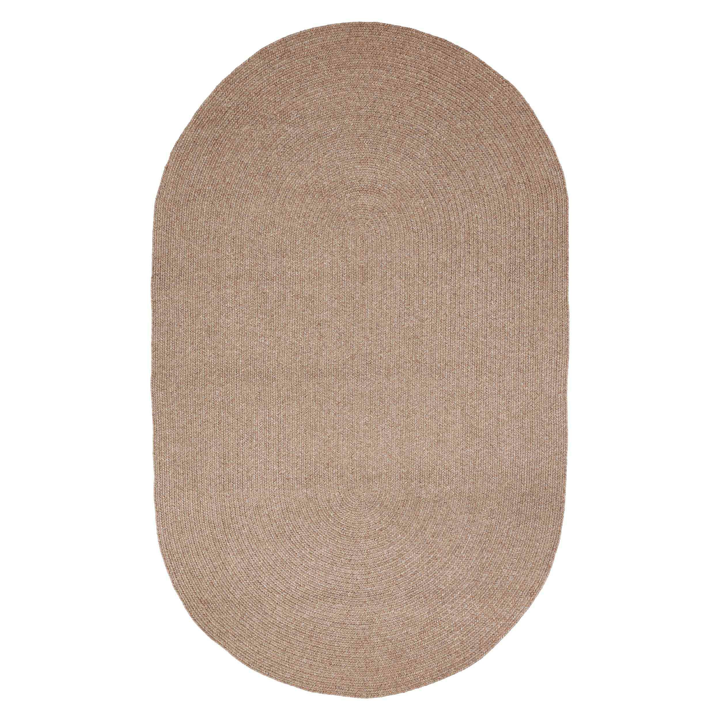 Classic Braided Area Rug - Non-Slip Indoor/Outdoor Oval Rug for Living Room, Bedroom, Patio & Deck - Soft & Durable Home Decor
