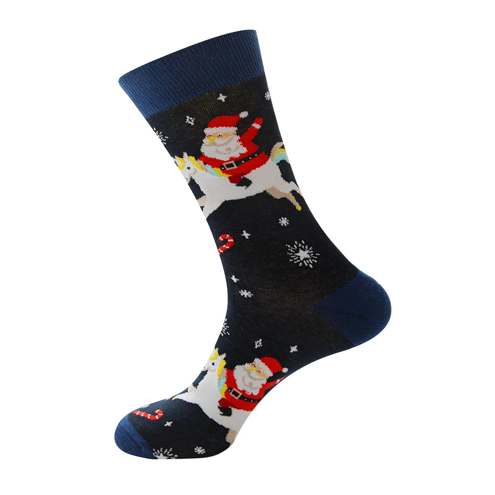 **FORESTIME Men's Performance Cotton Athletic Socks - Christmas Pattern Casual Socks for Men, Breathable Comfortable Sports & Leisure Socks - Perfect for Running, Gym, Holiday Gifts & Everyday Wear**