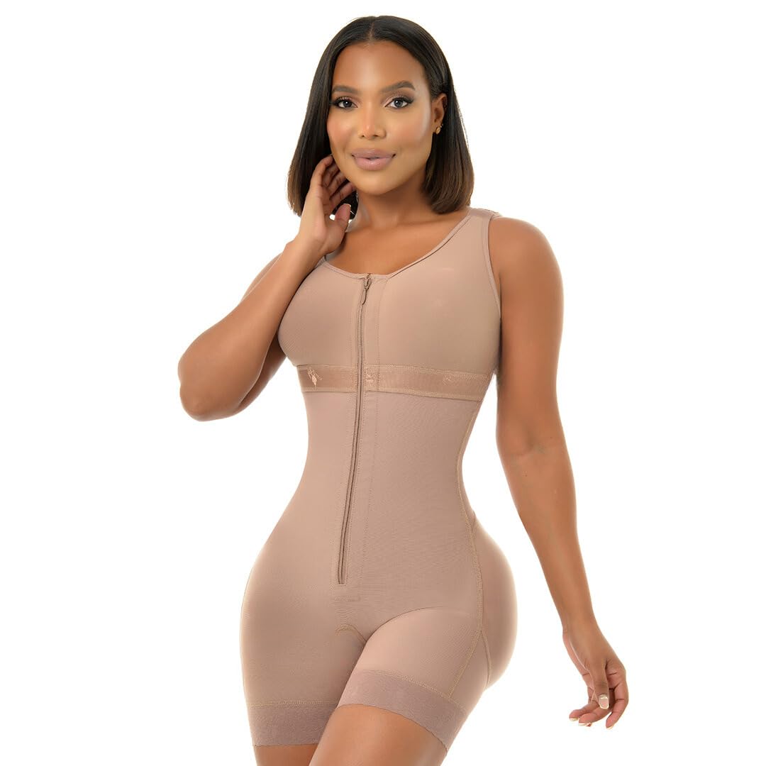 Melibelt 2017 Colombian Shapewear for Women - High Compression Waist Trainer Shorts with Built-in Bra - Tummy Control & Body Shaper for Workout, Postpartum, Daily Wear
