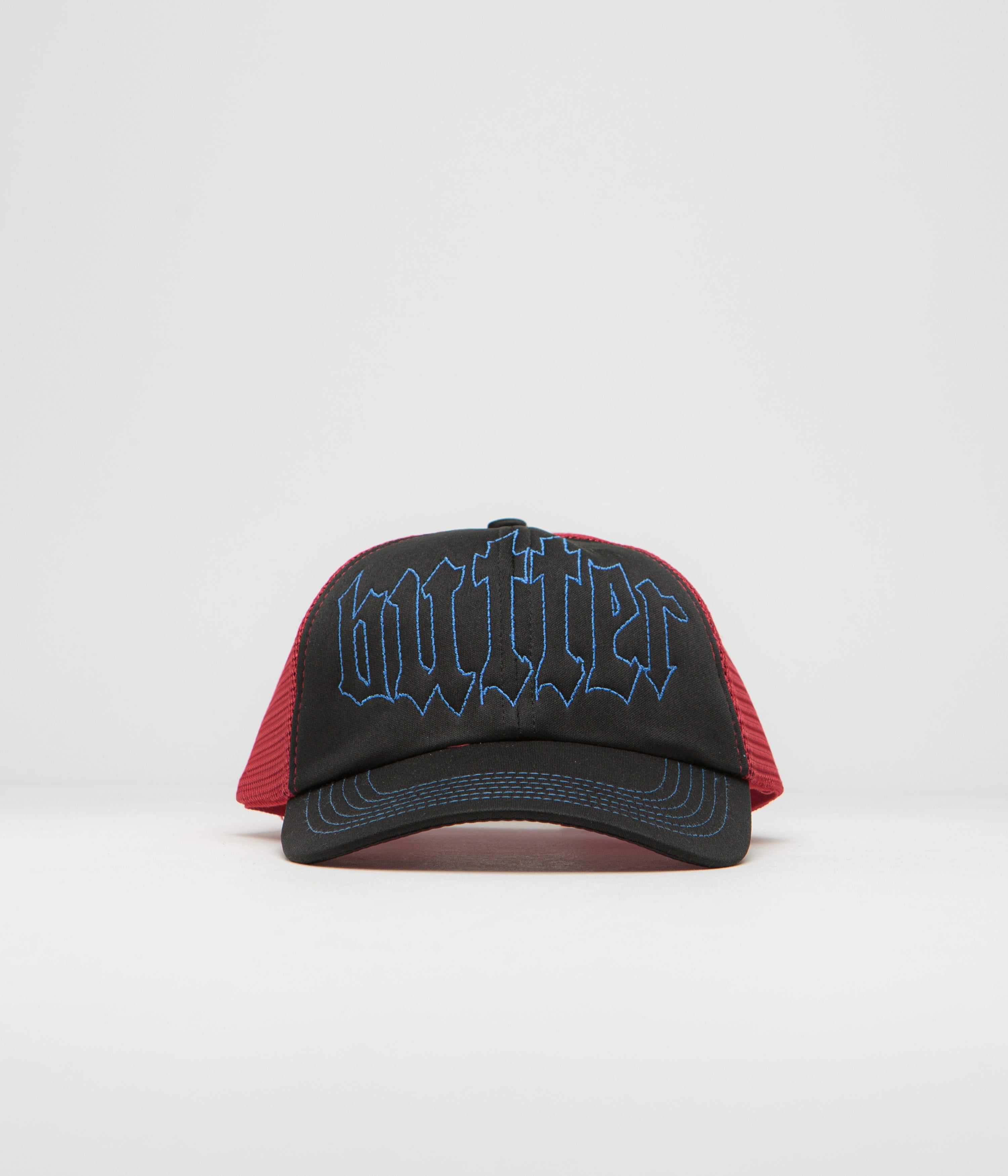 Butter Goods Shock Trucker Cap - Black | Adjustable Snapback Hat for Men & Women | Perfect for Outdoor Activities, Sports, and Casual Wear