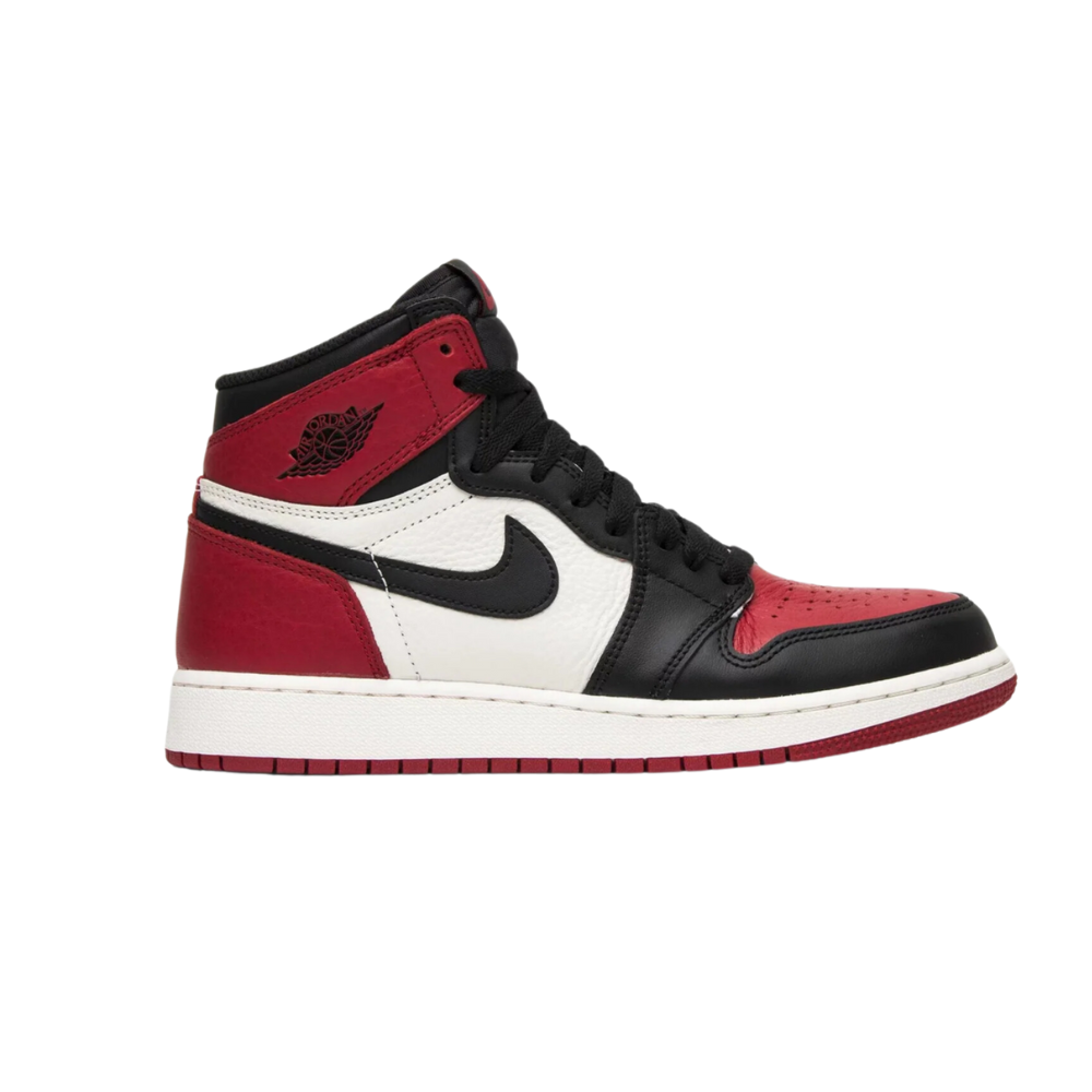 Air Jordan 1 Retro High (GS) Bred Toe - Gym Red, Black & Summit White Basketball Shoes for Kids - Perfect for School, Sports & Streetwear Fashion