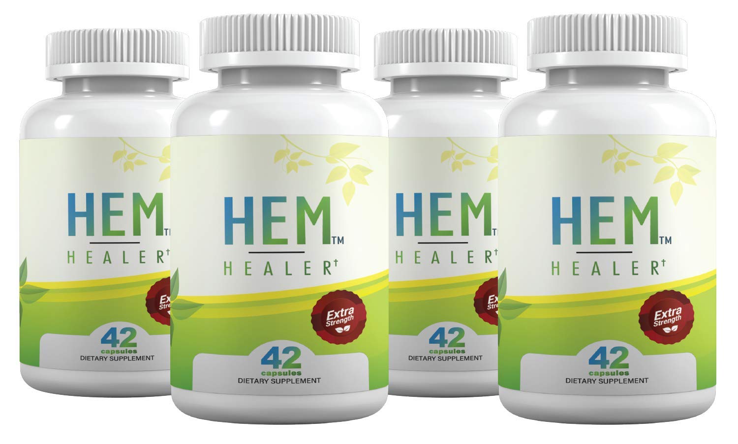 Natural Hemorrhoid Relief Treatment - Hem Healer for Swelling, Inflammation, Itching & Burning | 100% Safe Vegan Capsules (42 Count) | Perfect for Postpartum Recovery & Office Workers