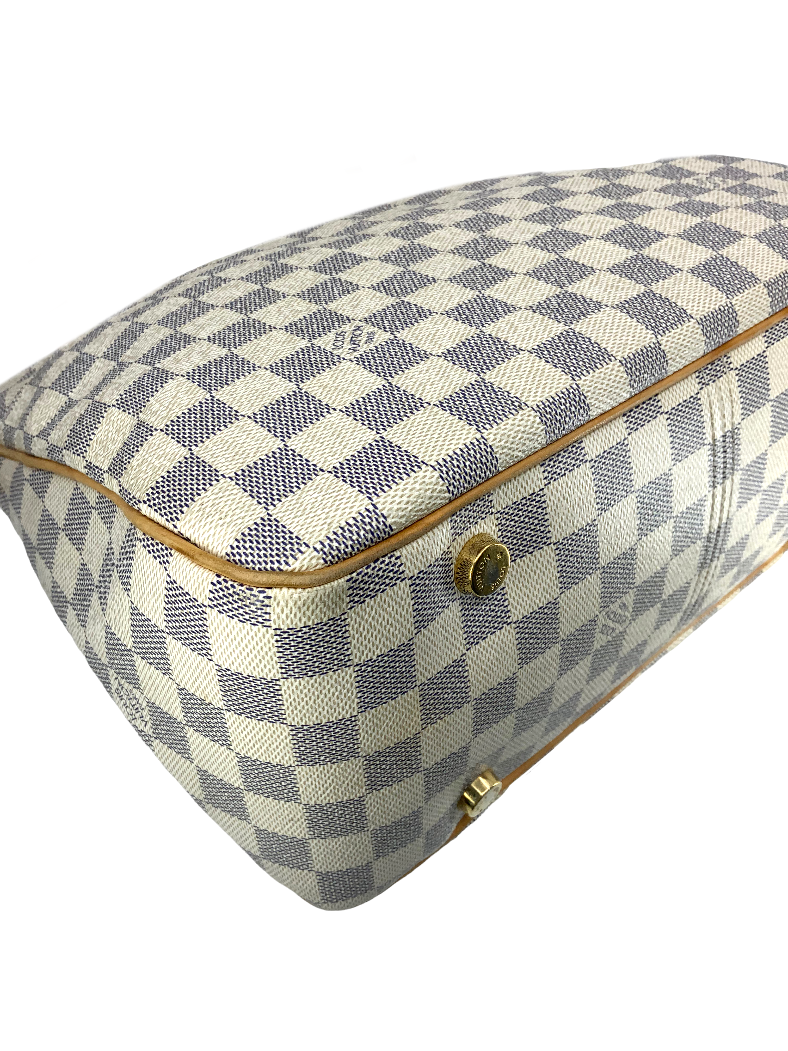 Authentic Louis Vuitton Damier Azur Figheri PM Crossbody Handbag for Women - Luxury Designer Shoulder Bag for Work, Travel & Everyday Use