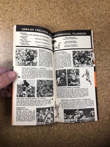 1965 Dick Butkus Autographed Football Handbook & Schedules with JSA Certification - Rare NFL Memorabilia for Collectors and Sports Fans - Perfect for Display in Man Caves, Sports Bars, and Memorabilia Collections