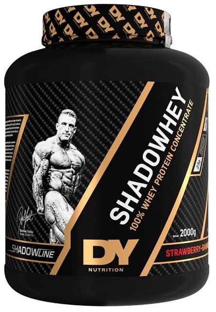 Dorian Yates DY Nutrition Shadowhey Protein Concentrate 2kg (4.4 lbs) - Strawberry Banana Flavor for Muscle Recovery & Workout Supplement | Gym, Bodybuilding, Post-Workout Nutrition