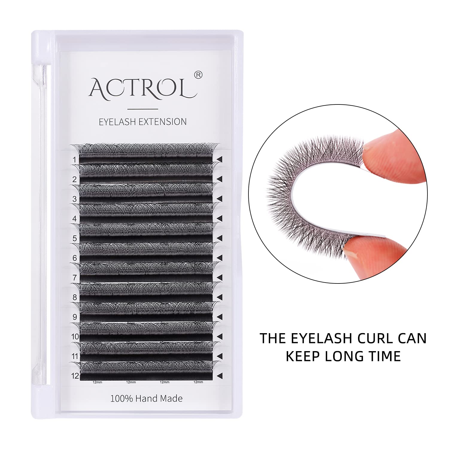 3D Volume W Eyelash Extensions - 0.07C Curl 11mm Premade Cluster Lashes for Easy Fanning | Black W-Shaped Lashes for Dramatic Eye Makeup & Special Occasions