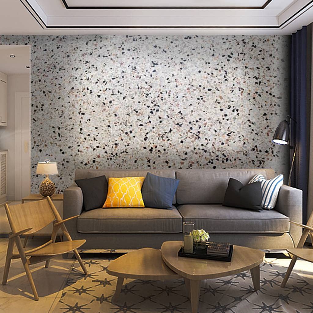 Self-Adhesive Removable Peel & Stick Terrazzo Floor Wallpaper Mural - Waterproof Home Decor Wall Decal for Living Room, Bedroom, Kitchen | Easy DIY Wall Sticker for Home & Office