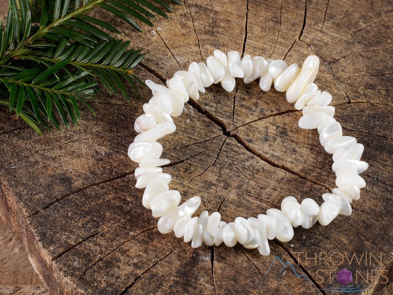 Handmade Mother of Pearl Bracelet with Crystal Chip Beads - Elegant Beaded Birthstone Gemstone Jewelry Gift for Women | Perfect for Birthdays, Anniversaries & Special Occasions