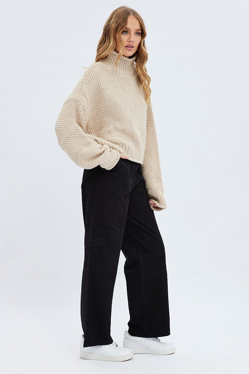 Stylish Black Low Rise Cargo Pants for Women - Trendy Casual & Outdoor Wear