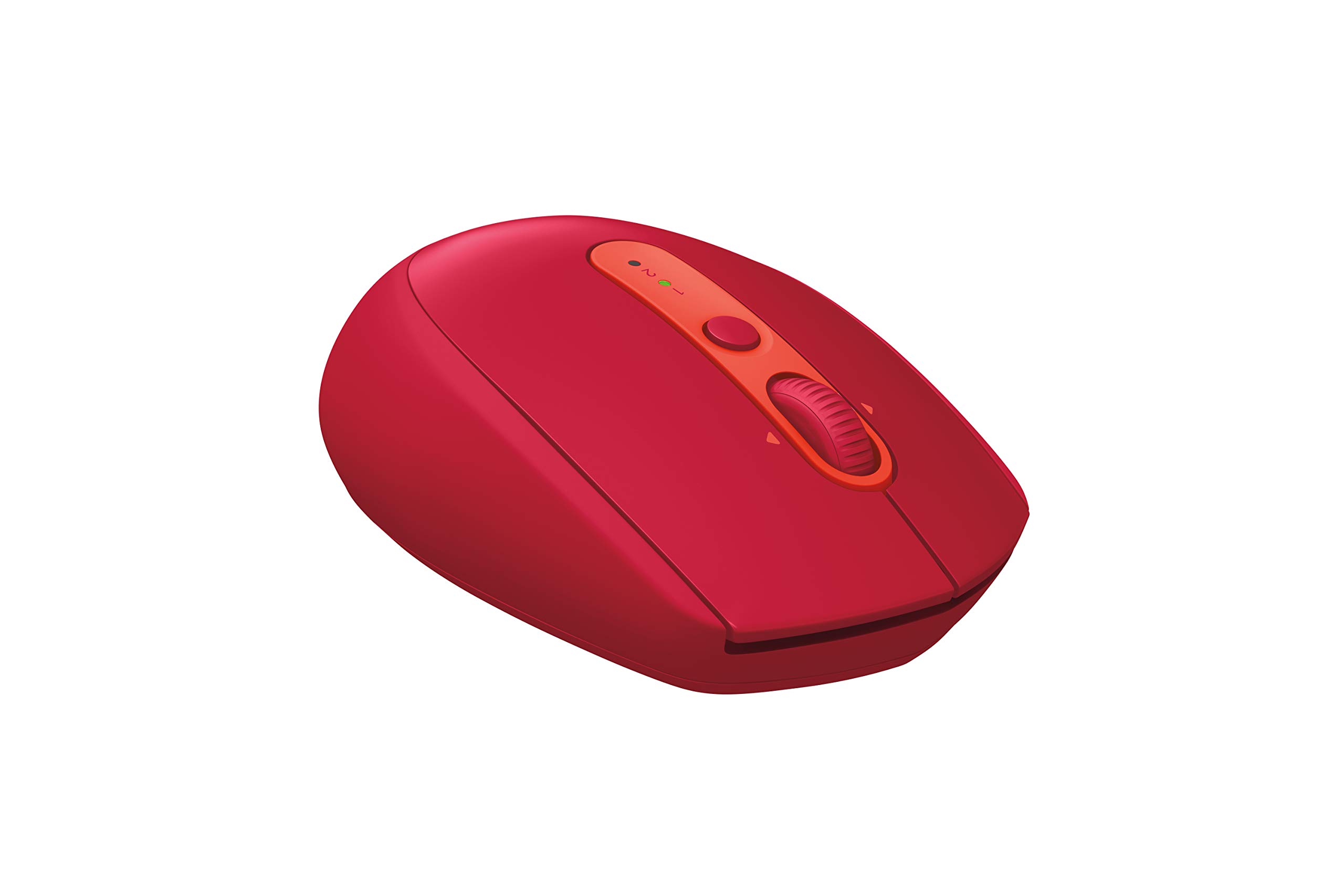 Logitech M590 Wireless Bluetooth Mouse - Silent Click, 7 Programmable Buttons, Multi-Device Connectivity (Ruby Red) - Perfect for Office, Home & Travel Use