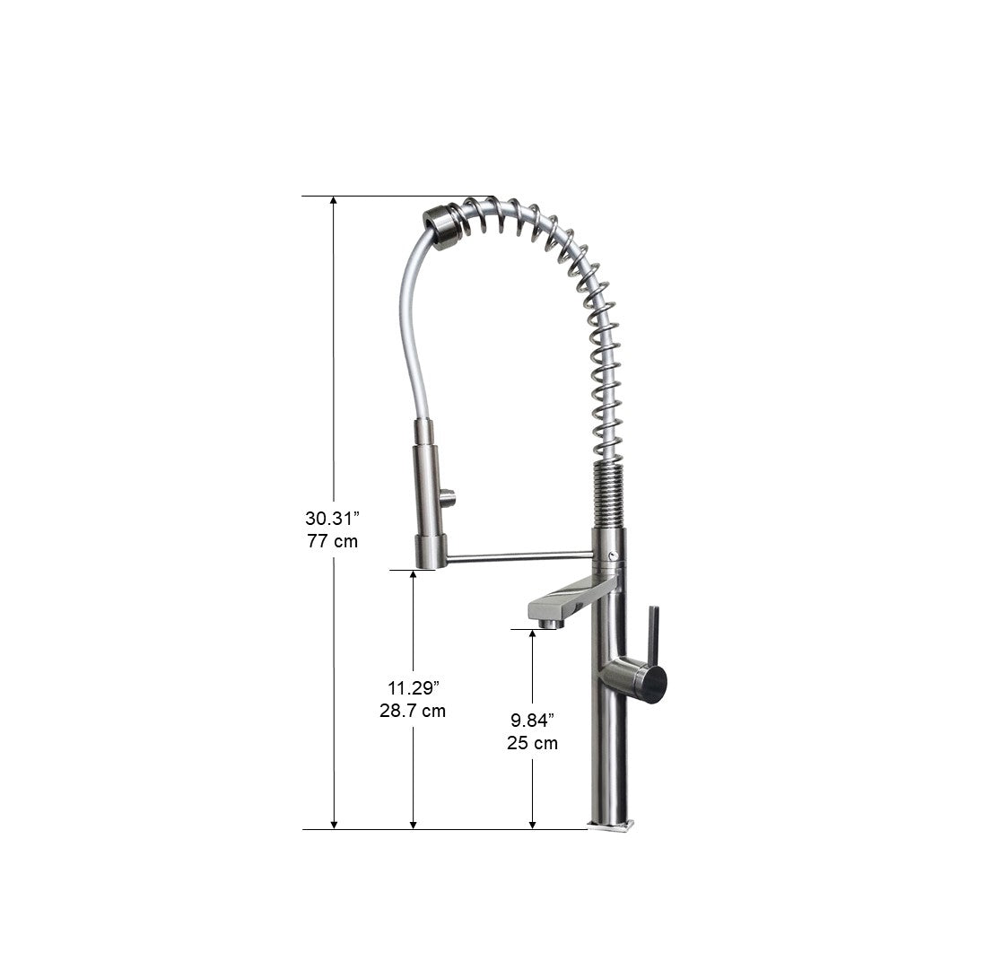 Stainless Steel Pull Down Single Handle Kitchen Faucet - Modern Touchless Design for Easy Cooking & Dishwashing | Perfect for Home & Restaurant Use