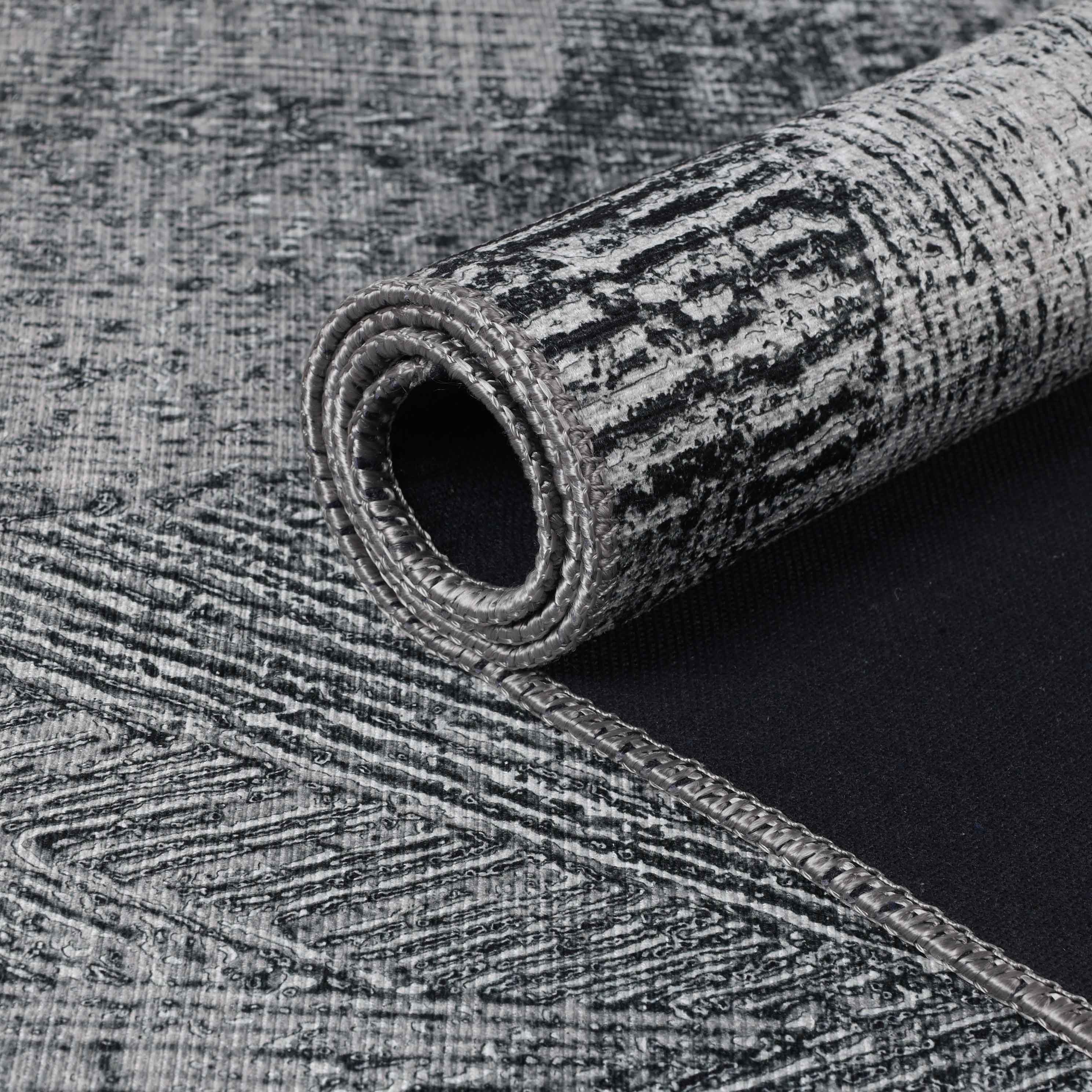 Modern Geometric Power Loomed Indoor Area Rug - Non-Slip Living Room Carpet, Bedroom Runner Rug for Home Decor - Perfect for Living Spaces, Bedrooms & Offices