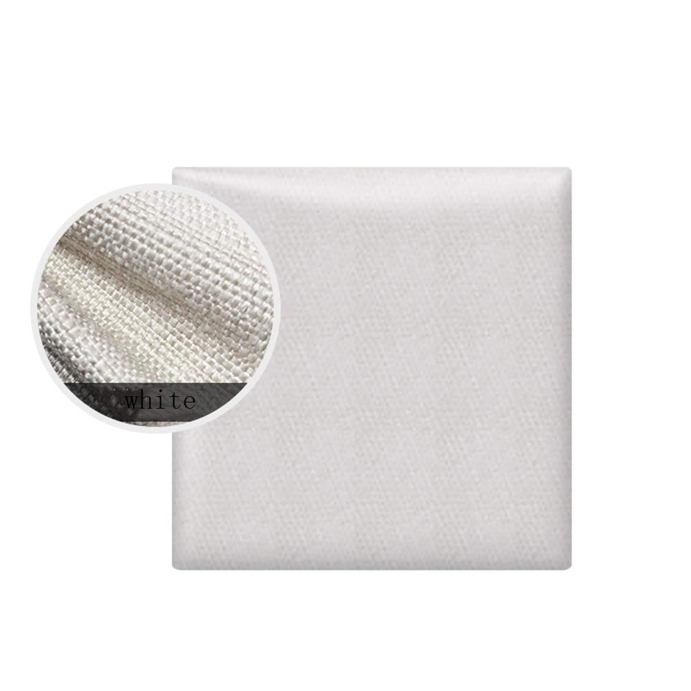 LIANGJUN 3D Wall Panels Bedside Cushion - Soft Linen Upholstered, Self-Adhesive, Anti-Collision Backrest (30cmx30cm, 3 Colors) - Perfect for Bedroom Headboard Protection, Nursery Safety & Living Room Decor