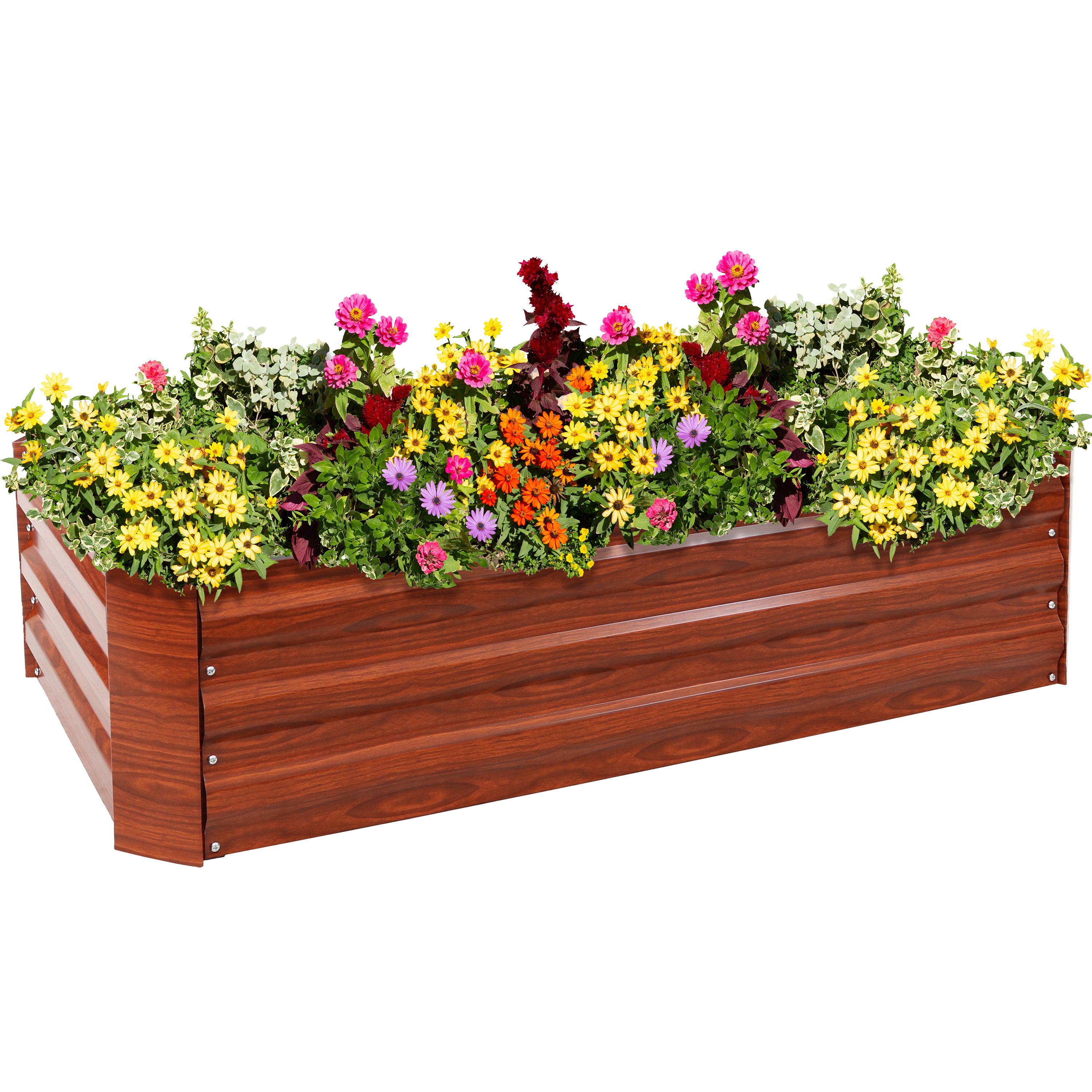 Galvanized Steel Raised Garden Bed - 48 Inch Rectangle Planter Box for Vegetables, Flowers & Herbs | Durable Outdoor Gardening Solution for Backyard, Patio & Urban Farming