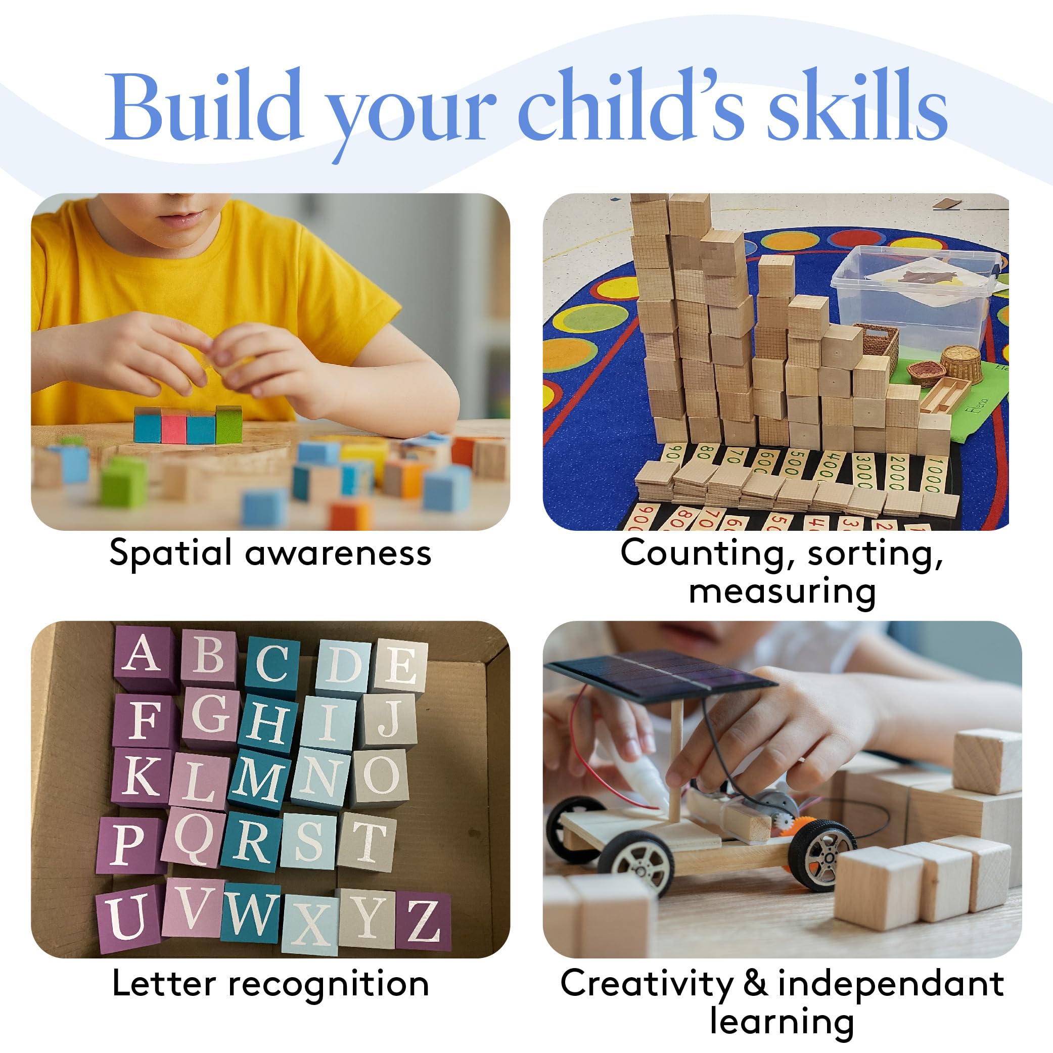 2000 Unfinished Birch Wood Cubes - 3/4 Inch Natural Wooden Blocks for STEM, Building & Craft Projects - Perfect for Baby Shower Decor, DIY Art, Educational Toys & Woodworking (Pack of 2000)