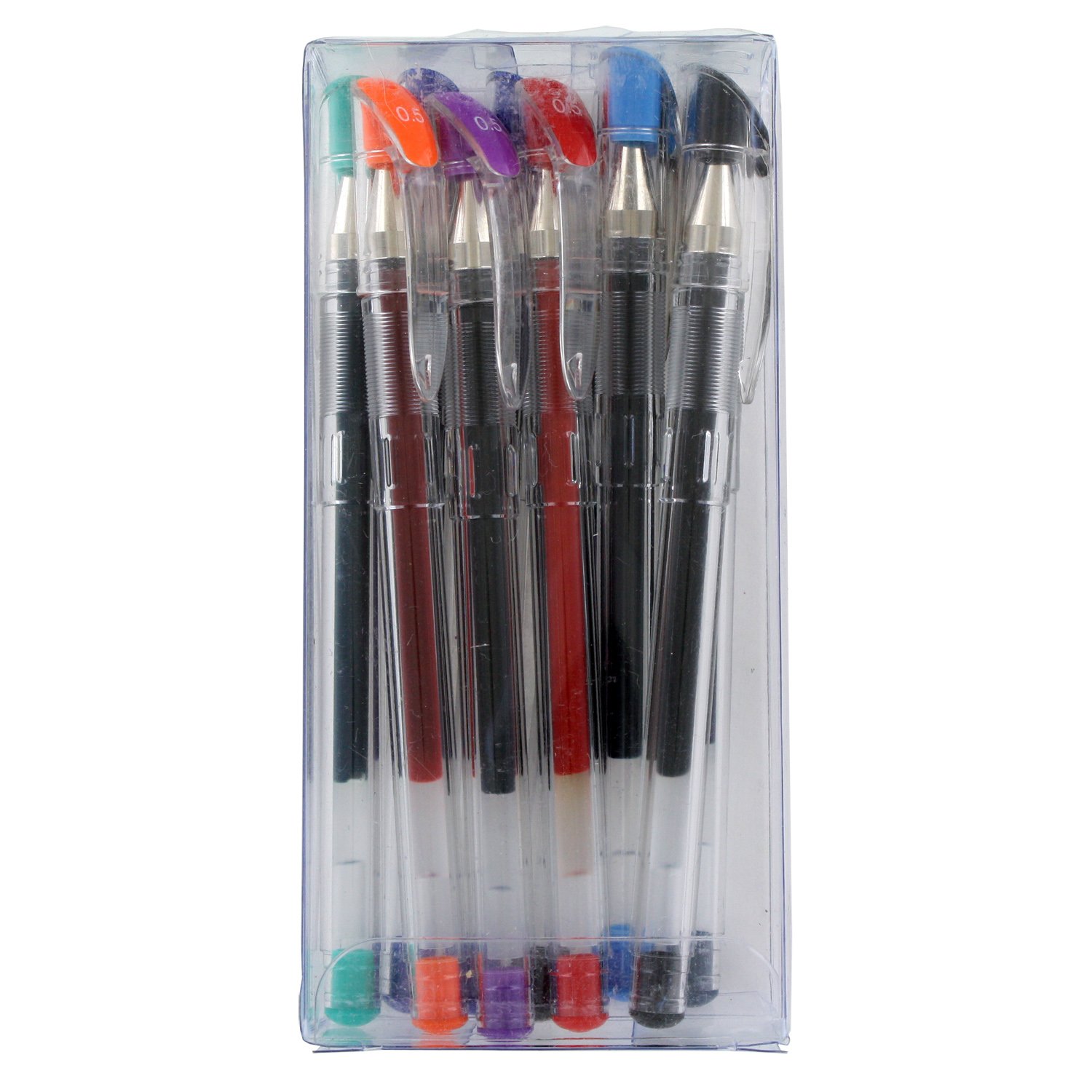 ACME ZL-03 0.5mm Fine Point Gel Pens - 10 Pack Assorted Colors for Writing, Note Taking & Office Supplies - Smooth Ink Flow for School, Work & Journaling