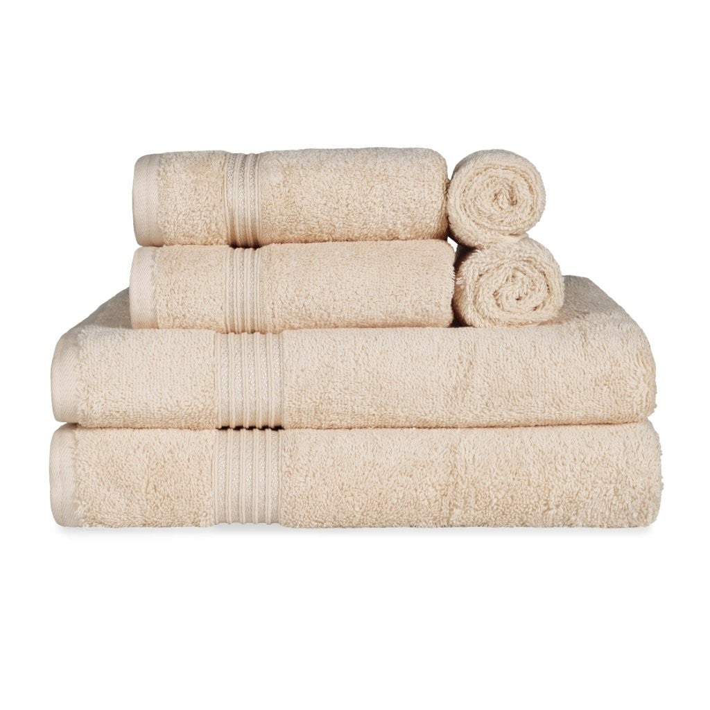 Premium 6-Piece Egyptian Cotton Towel Set - Ultra Soft, Highly Absorbent Bath Towels for Spa, Hotel & Luxury Home Use