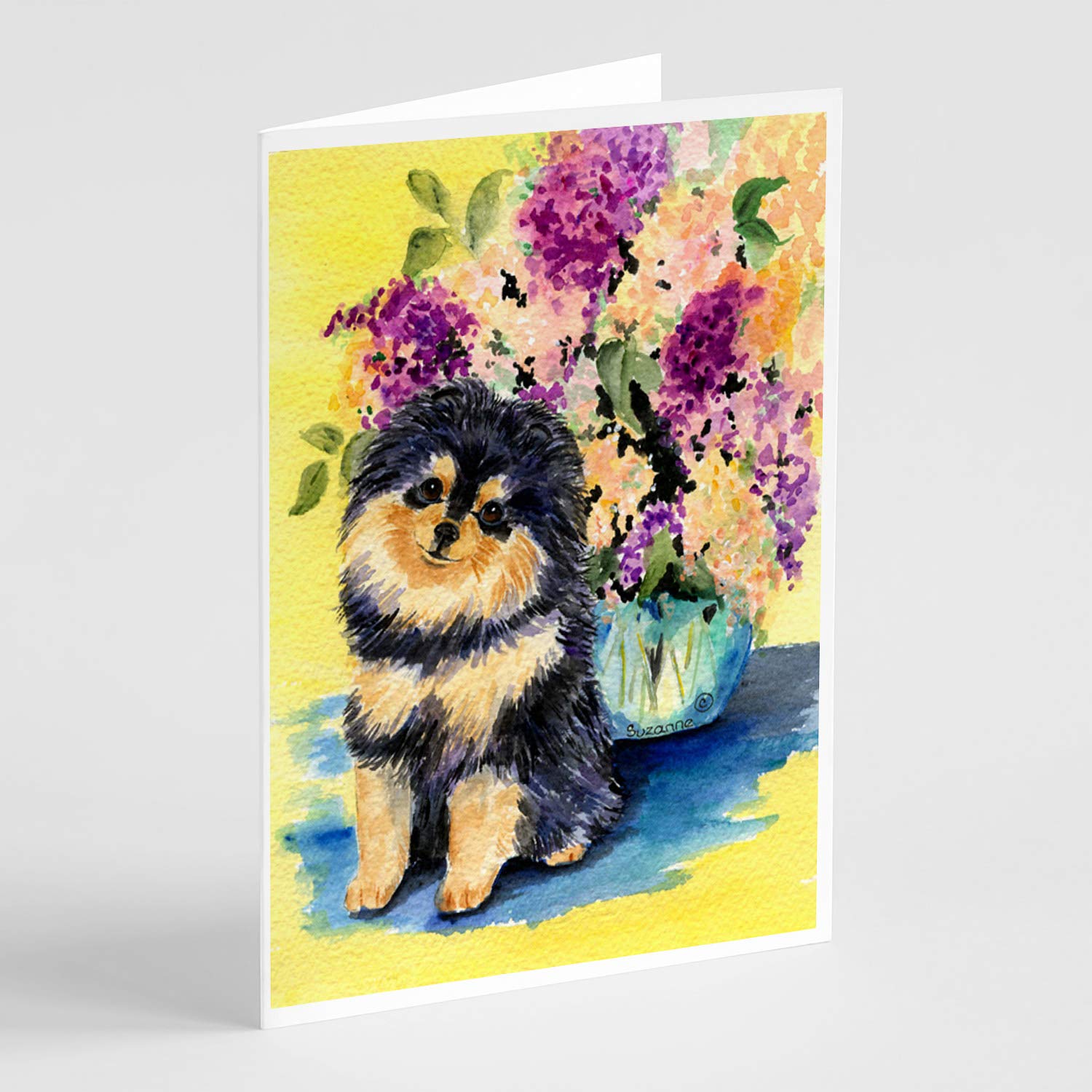 Pomeranian Greeting Cards & Envelopes Set - Pack of 8 Blank A7 (5x7) Note Cards for All Occasions | Whimsical Dog-Themed Stationery for Birthdays, Thank You Notes & Holiday Cards