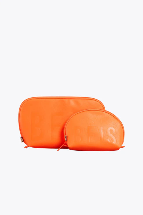 Premium Creamsicle Cosmetic Pouch Set - Travel Makeup Organizer for Women | Waterproof & Durable Toiletry Bag for Gym, Vacation & Daily Essentials Storage