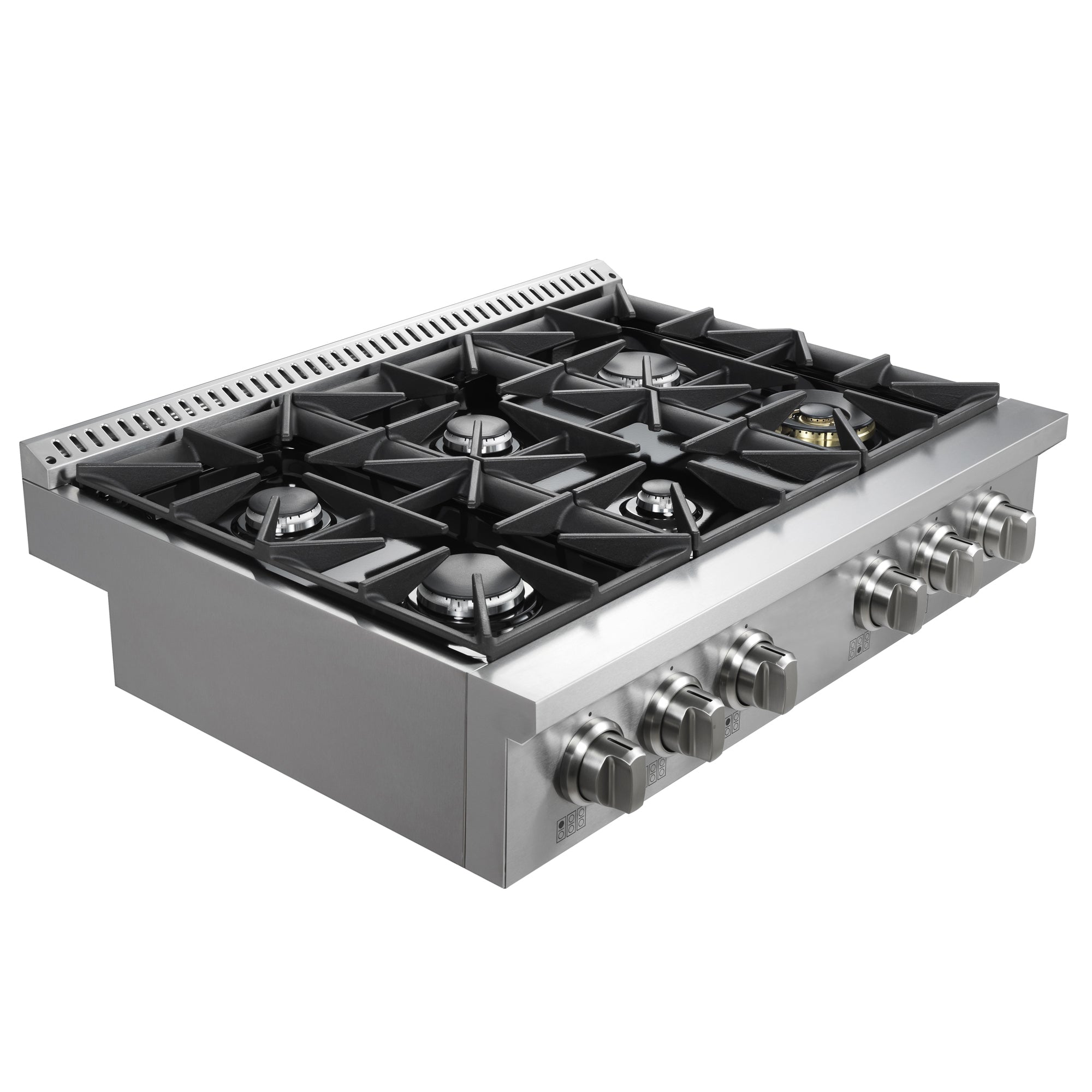 Ancona 36-Inch Commercial Style Stainless Steel Slide-In Gas Cooktop - Professional Grade for Home Kitchens & Restaurant Use