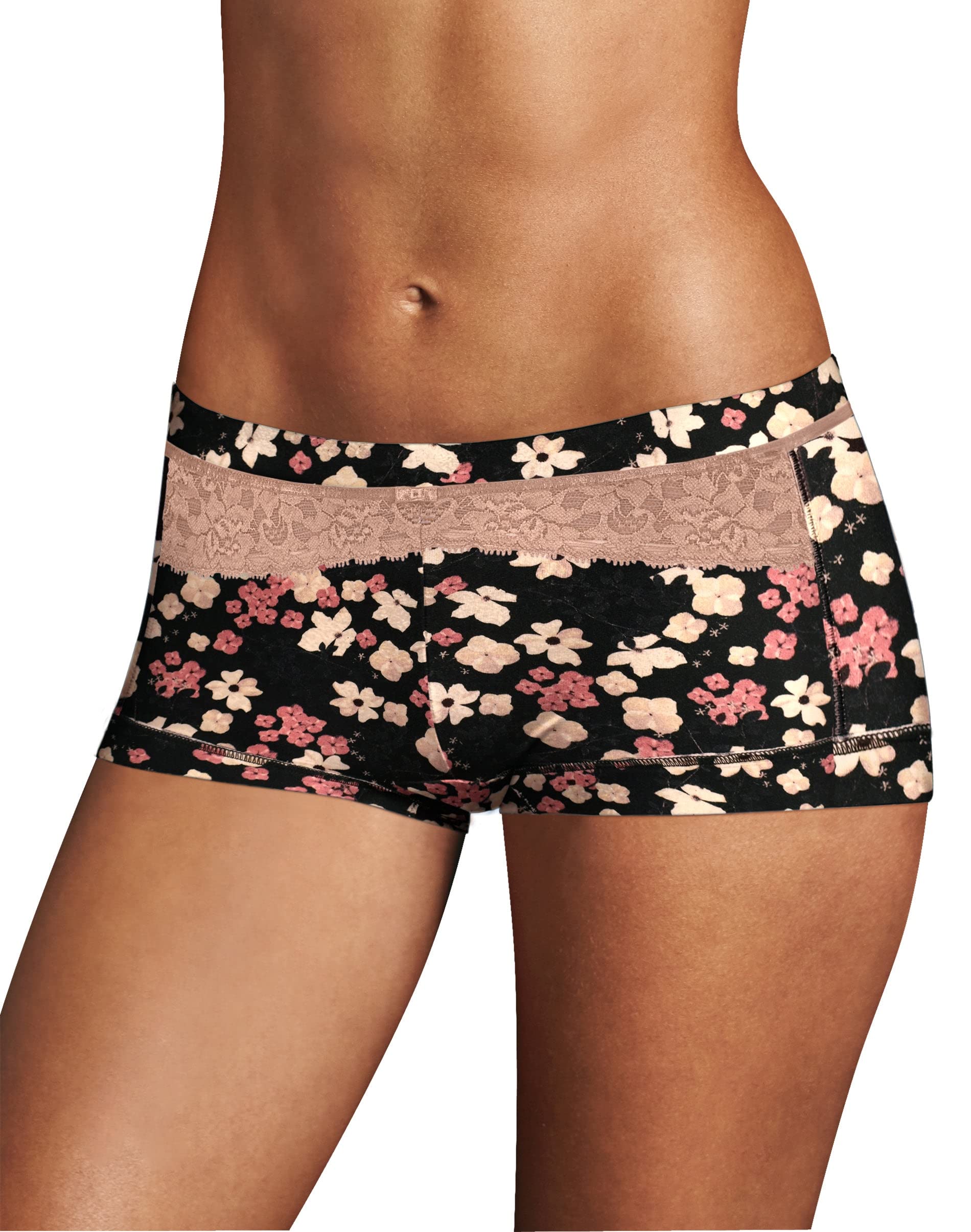 Maidenform Women's Comfortable Microfiber Boyshort Underwear - Soft Breathable Panties for Everyday Wear, Yoga & Sleep