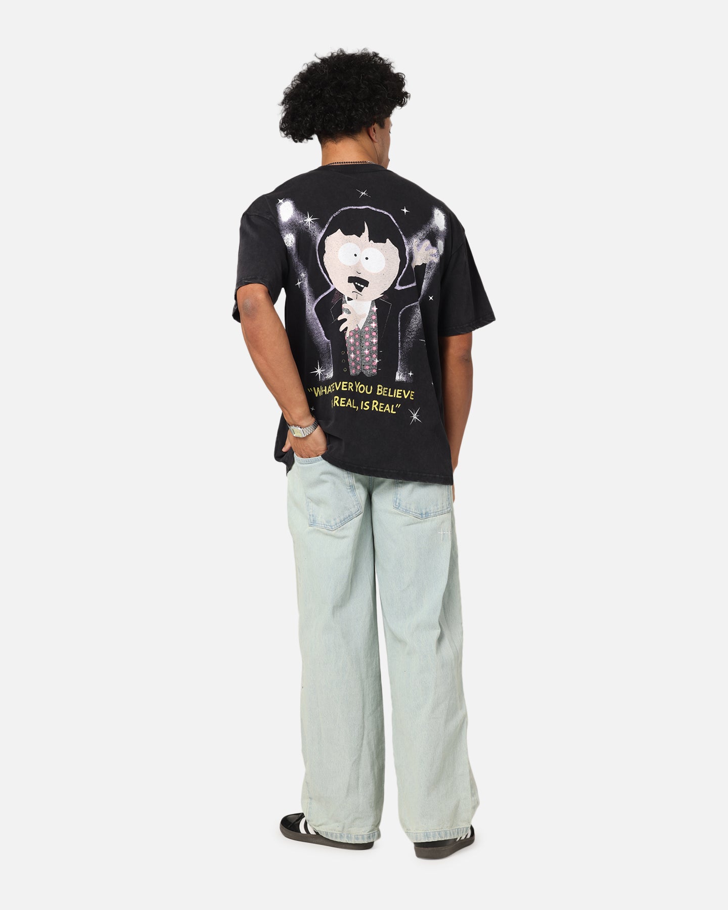 73 Studio X South Park The Amazing Randy Vintage Black Acid Wash T-Shirt | Funny Cartoon Tee for Fans, Casual Wear & Gift