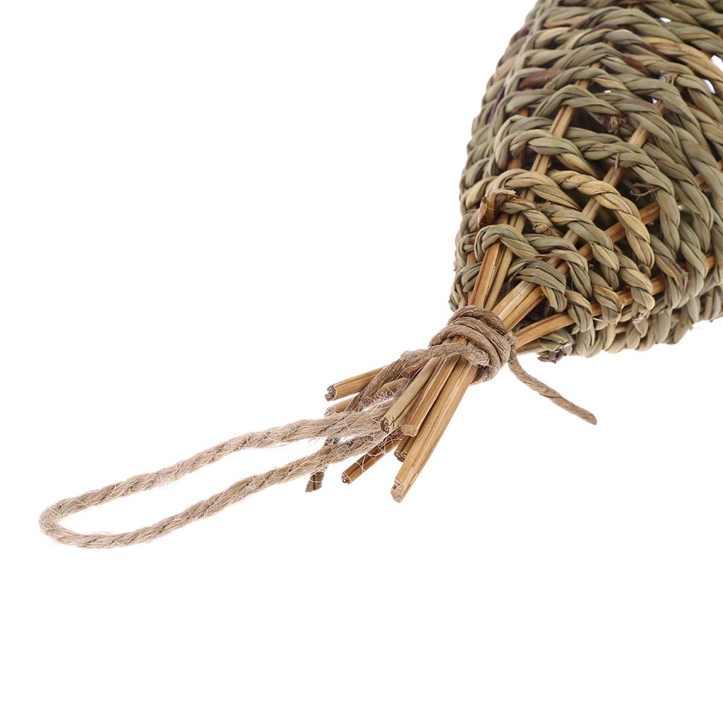 Natural Fiber Hanging Bird House for Finches - Outdoor Bird Nest Hut, Cage Shelter & Hideaway - Perfect for Garden, Patio, and Backyard Bird Watching