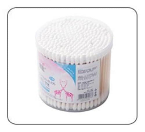 DCELLA Bamboo Cotton Swabs - 300 Double Tip Ear Buds for Cleaning, Makeup & Crafts | Eco-Friendly & Soft Round Cotton Tips | 150 Sticks (Pack of 2) | Perfect for Home, Salon & Travel Use