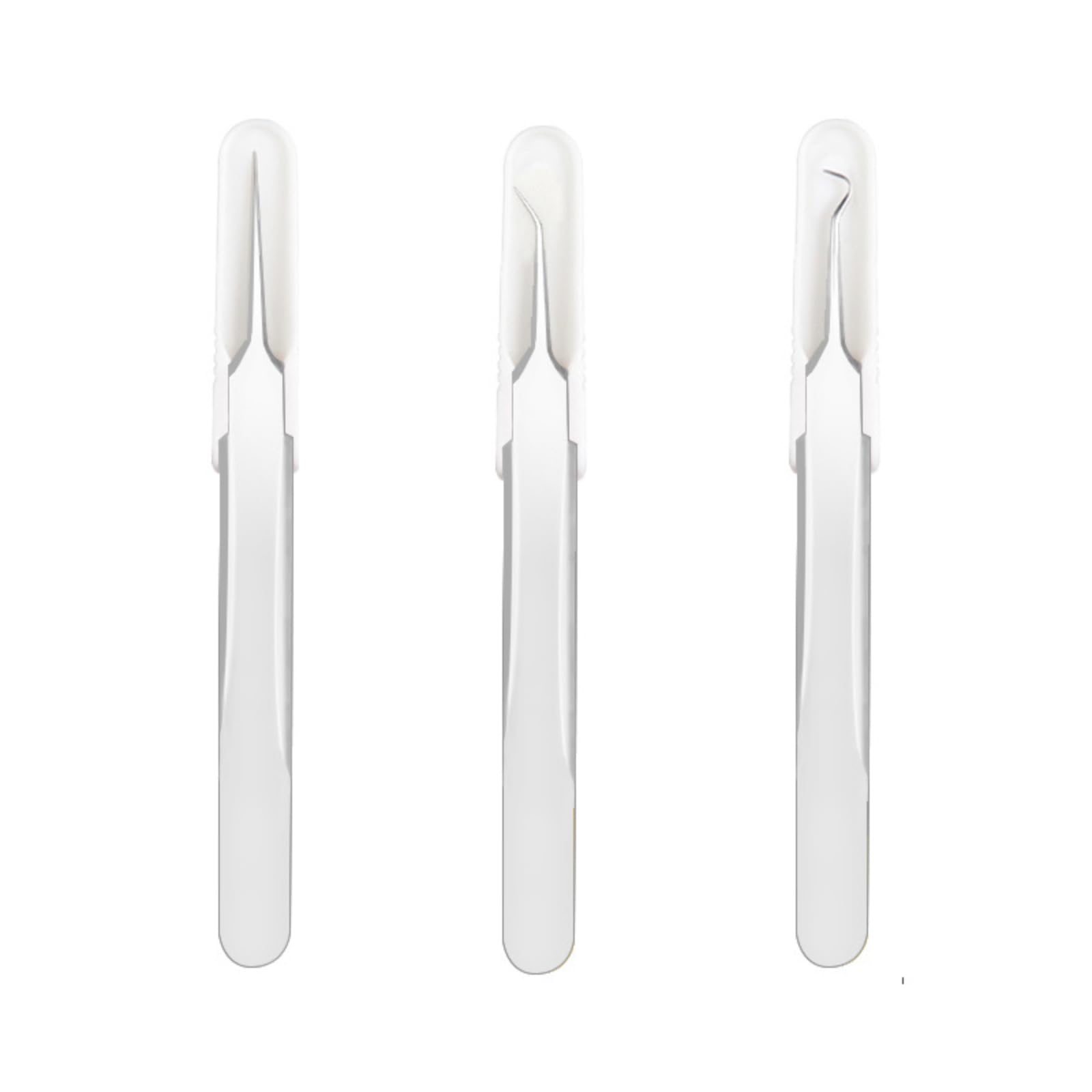 Professional Blackhead Remover Tweezers Set - Ultra Fine Stainless Steel Acne Tool for Deep Pore Cleaning, Blackhead & Whitehead Extraction (3 Pcs) - Perfect for Home Spa & Salon Facial Care