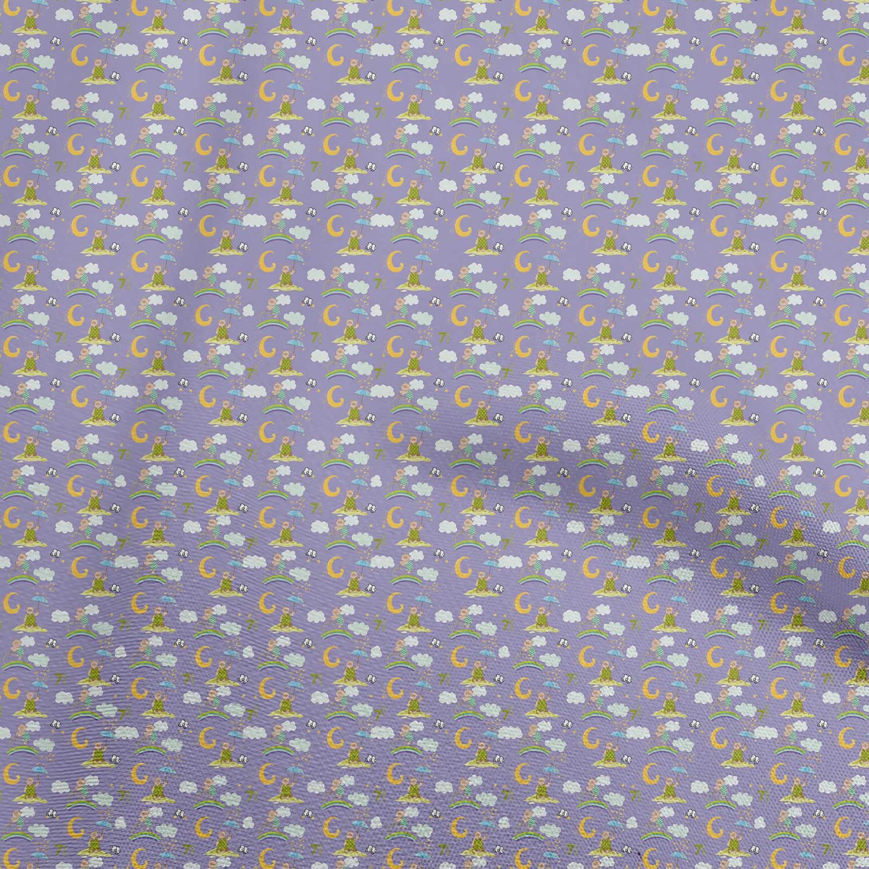Velvet Lavender Fabric by The Yard - 58 Inch Wide Printed DIY Sewing Material for Kids Clothing | Soft Craft Fabric for Dresses, Quilts & Home Decor Projects