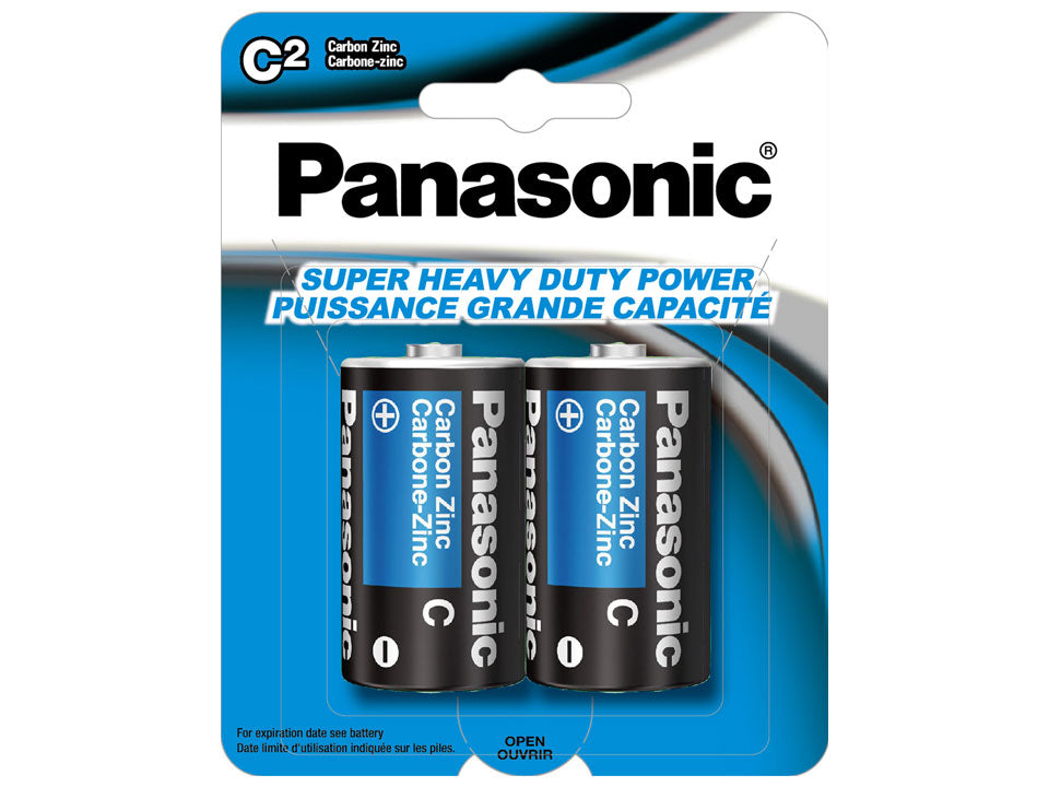 Panasonic 2-Pack Type C Super HD Batteries UM2NPA2BCA - Long-Lasting Power for Cameras, Flashlights & Electronics - Perfect for Travel, Outdoor Adventures & Emergency Kits