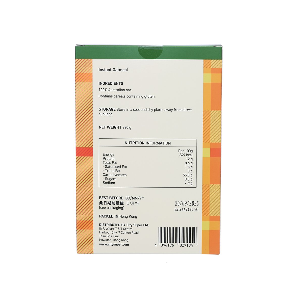 Organic Porridge Oats (330g) - Premium Rolled Oats for Healthy Breakfast, Baking & Smoothies - Gluten-Free Whole Grain Oatmeal for Energy & Weight Loss - Perfect for Overnight Oats, Granola & Healthy Snacks