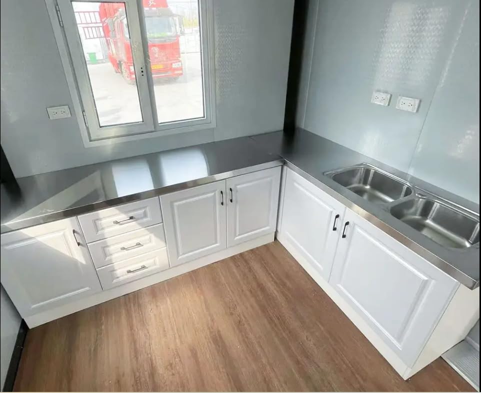 30FT Tiny House for Sale - Portable Prefab Home with 2 Bedrooms, Full Bathroom & Kitchen | Steel Frame Foldable Mobile Home for Backyard, Vacation & Off-Grid Living
