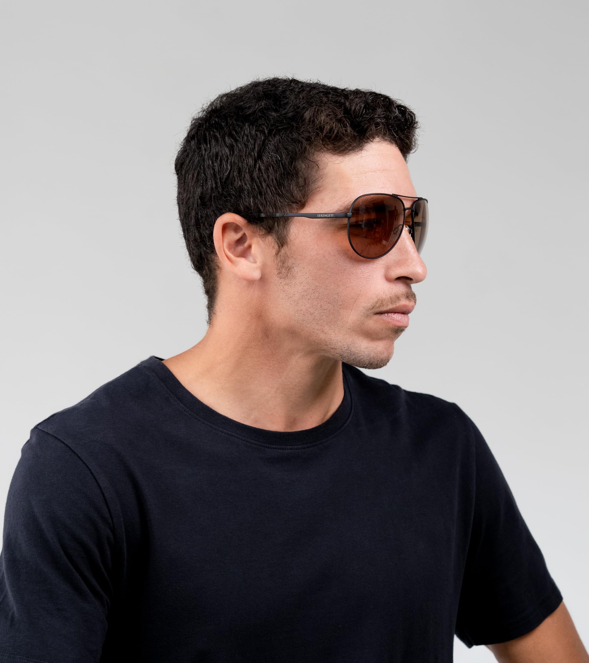 Serengeti Aviator Sunglasses for Men & Women - Polarized Sport & Driving Shades - Perfect for Outdoor Activities, Running, and Road Trips