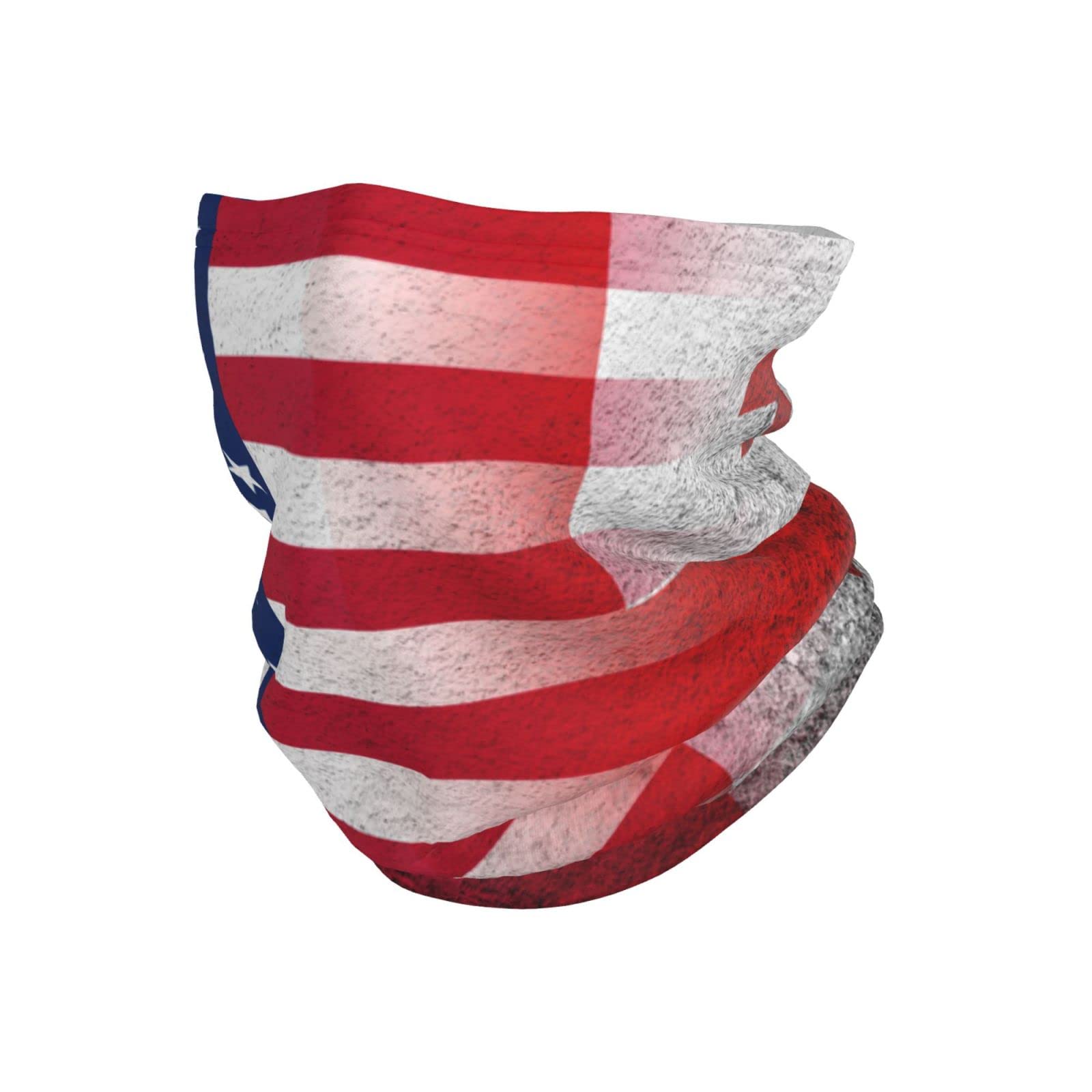 Cool Georgia State & American Flag Neck Gaiter Face Mask with Filter for Men - Breathable UV Protection for Outdoor Sports, Hiking, and Cycling