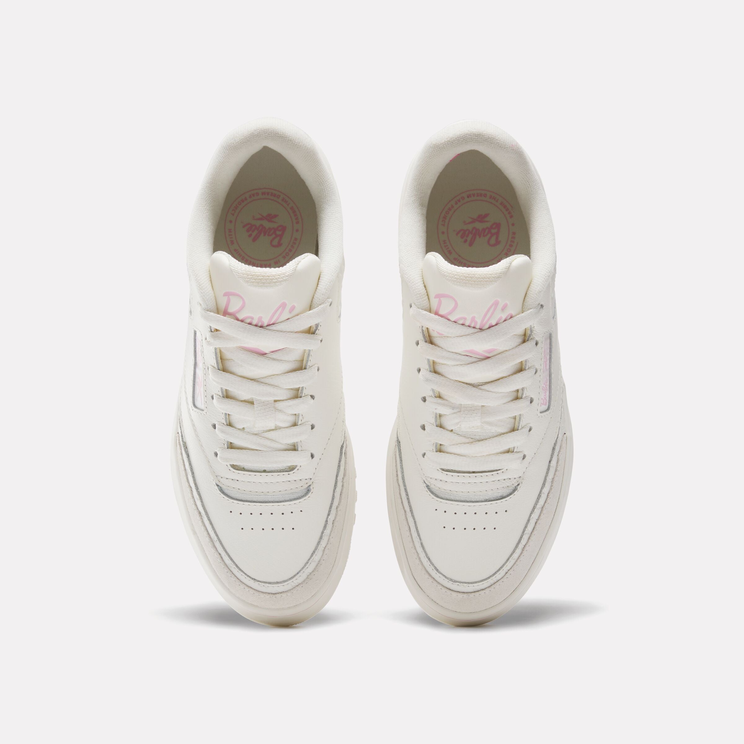 Reebok X Barbie Club C Extra Chalk Pink Sneakers - Women's Fashion Athletic Shoes for Casual Wear & Gym Workouts