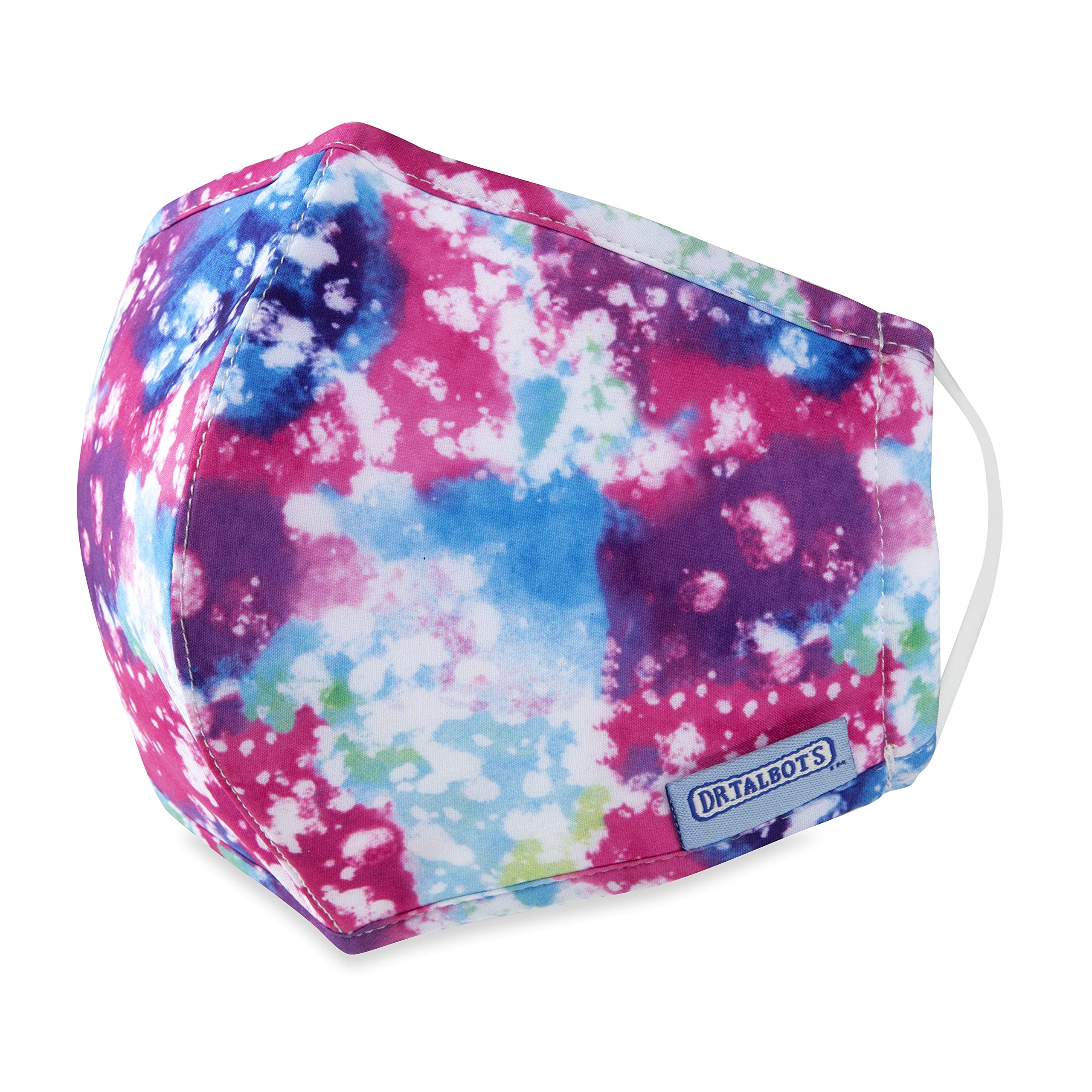 Nuby Dr. Talbot's Washable Cloth Face Mask for Kids - Reusable Rainbow Watercolor Cup Design, 1 Pack, Ages 13+ - Perfect for School, Travel & Daily Protection
