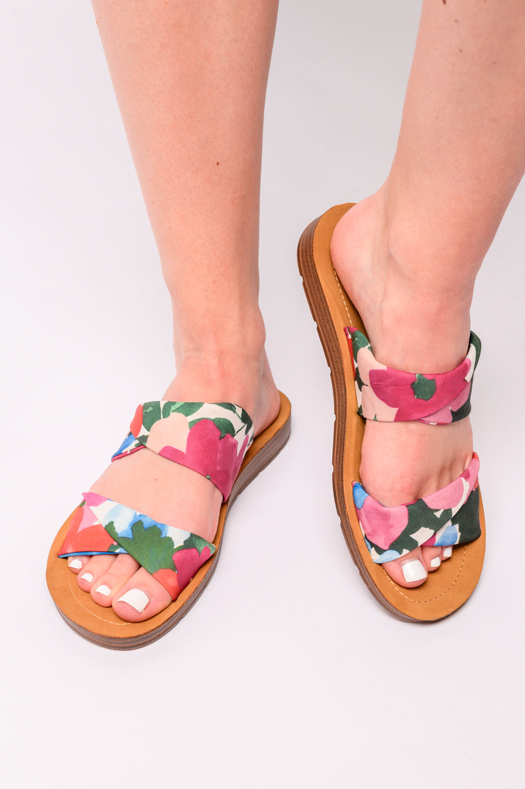 Floral Print Twist Strap Sandals for Women - Comfortable Summer Beach Walking Shoes for Outdoor Vacations & Casual Outings